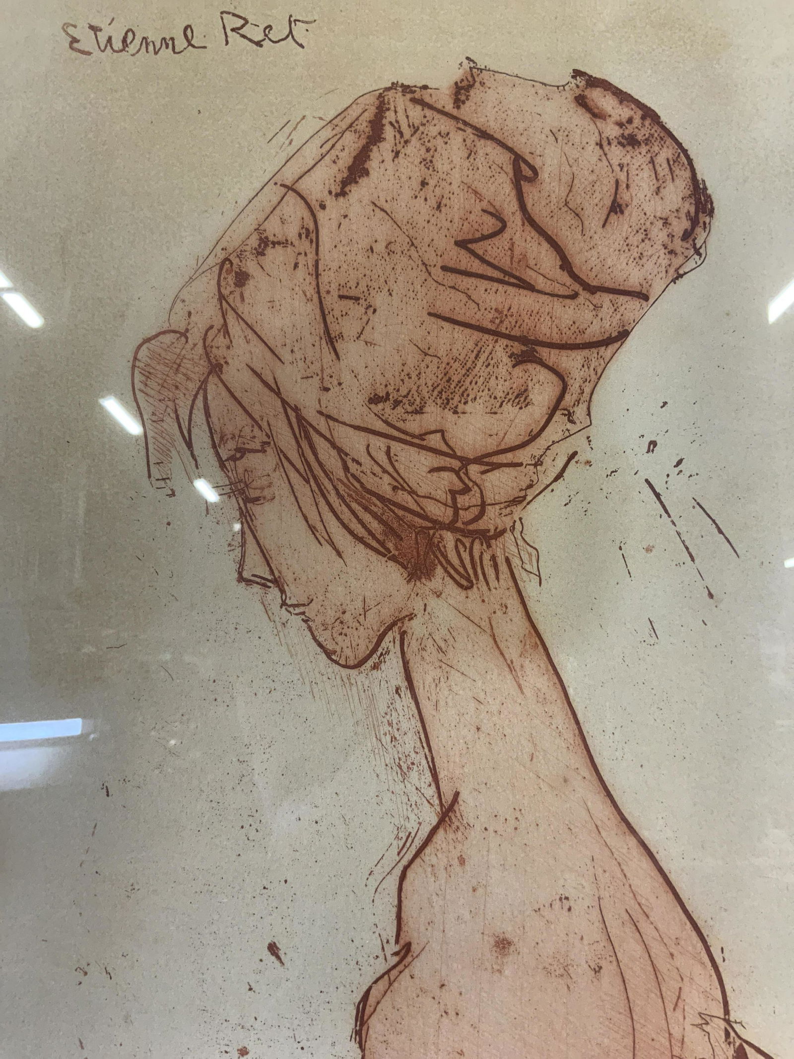 ETIENNE RET Signed La Baigneuse Etching (1 of 8)
