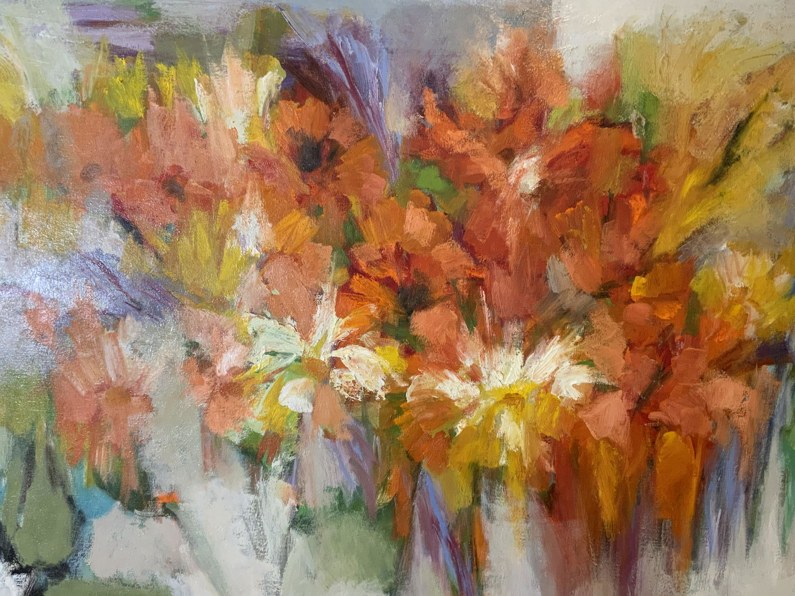 GEORGE PETER Signed Abstract Oil on Canvas (1 of 9)