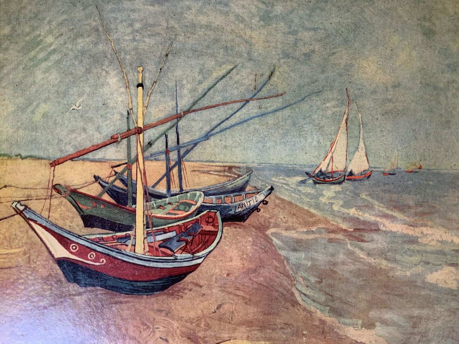 VINCENT VAN GOGH Fishing Boats Offset Lithograph (1 of 7)