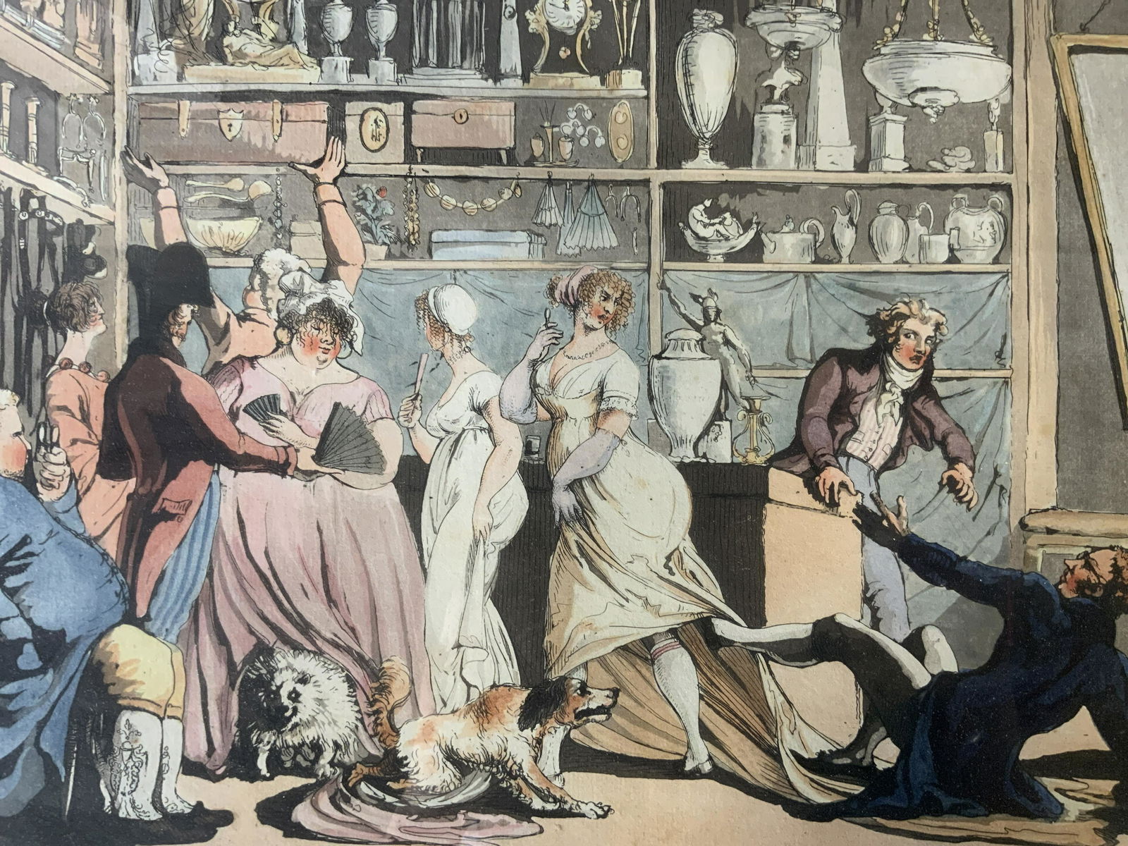 French Hand Colored Etching (1 of 7)