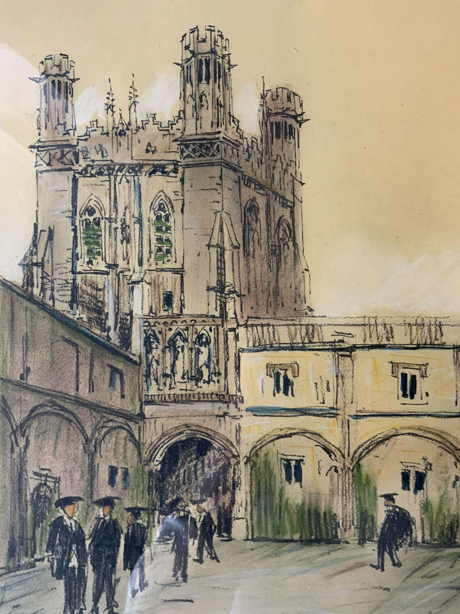Signed Lithograph of Oxford Dining Hall (1 of 9)