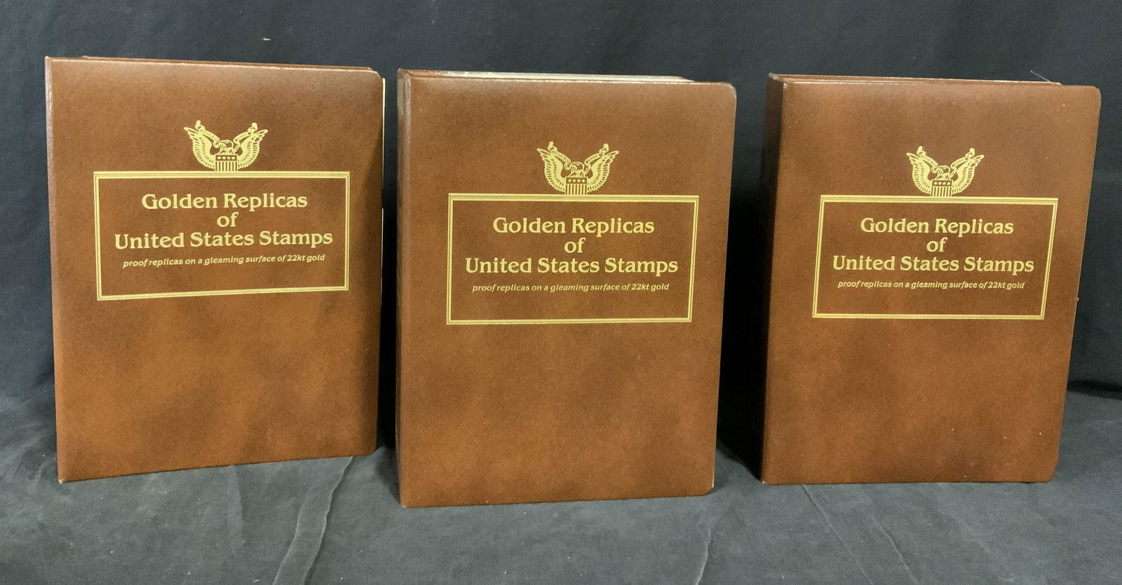 3 Collectible Binders of Gold Replica Stamps (1 of 7)