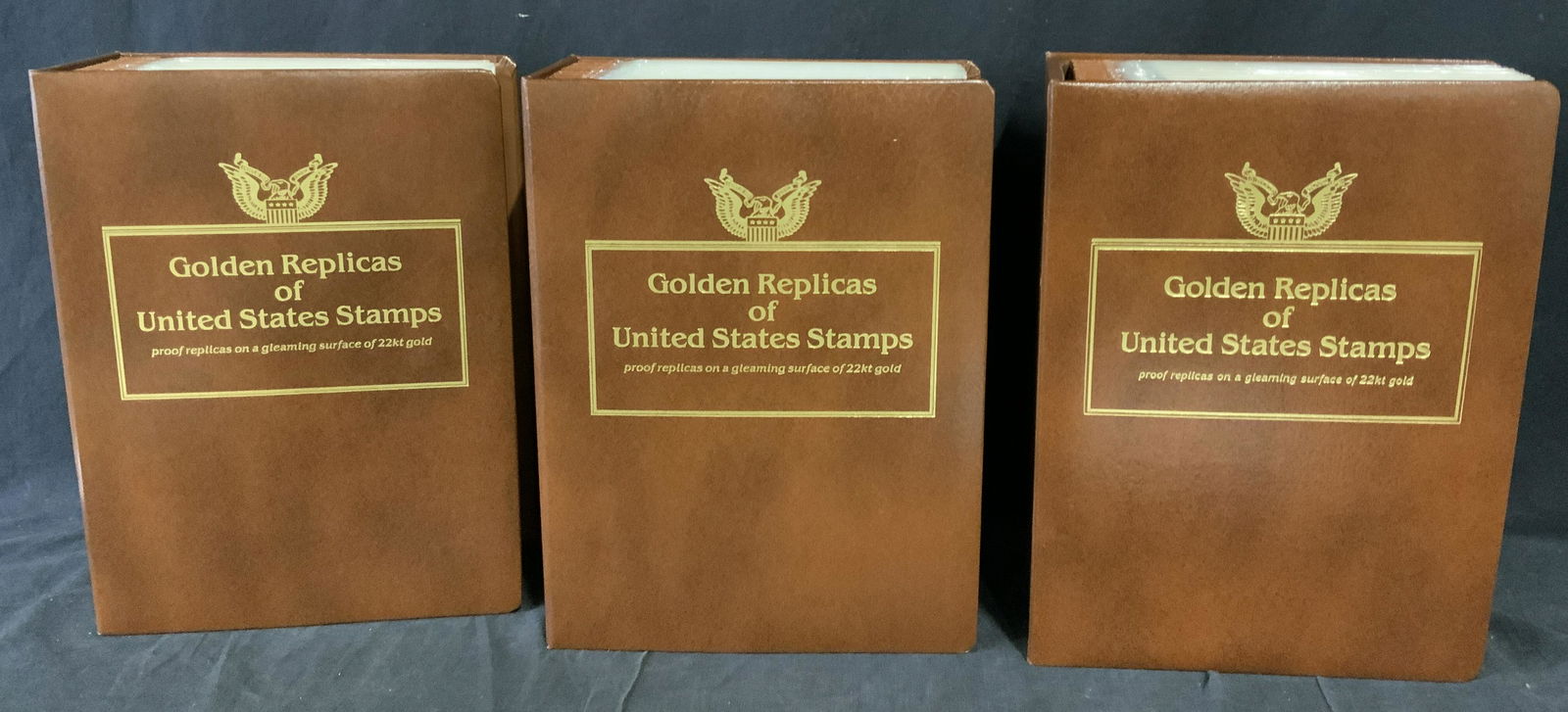 3 Collectible Binders of Gold Replica Stamps (1 of 7)