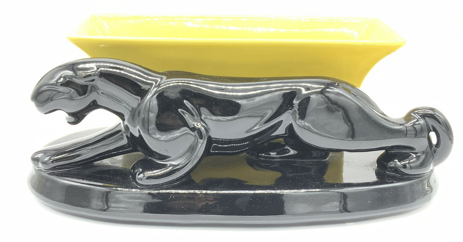 Mic Century Art Deco Ceramic Panther Planter (1 of 10)