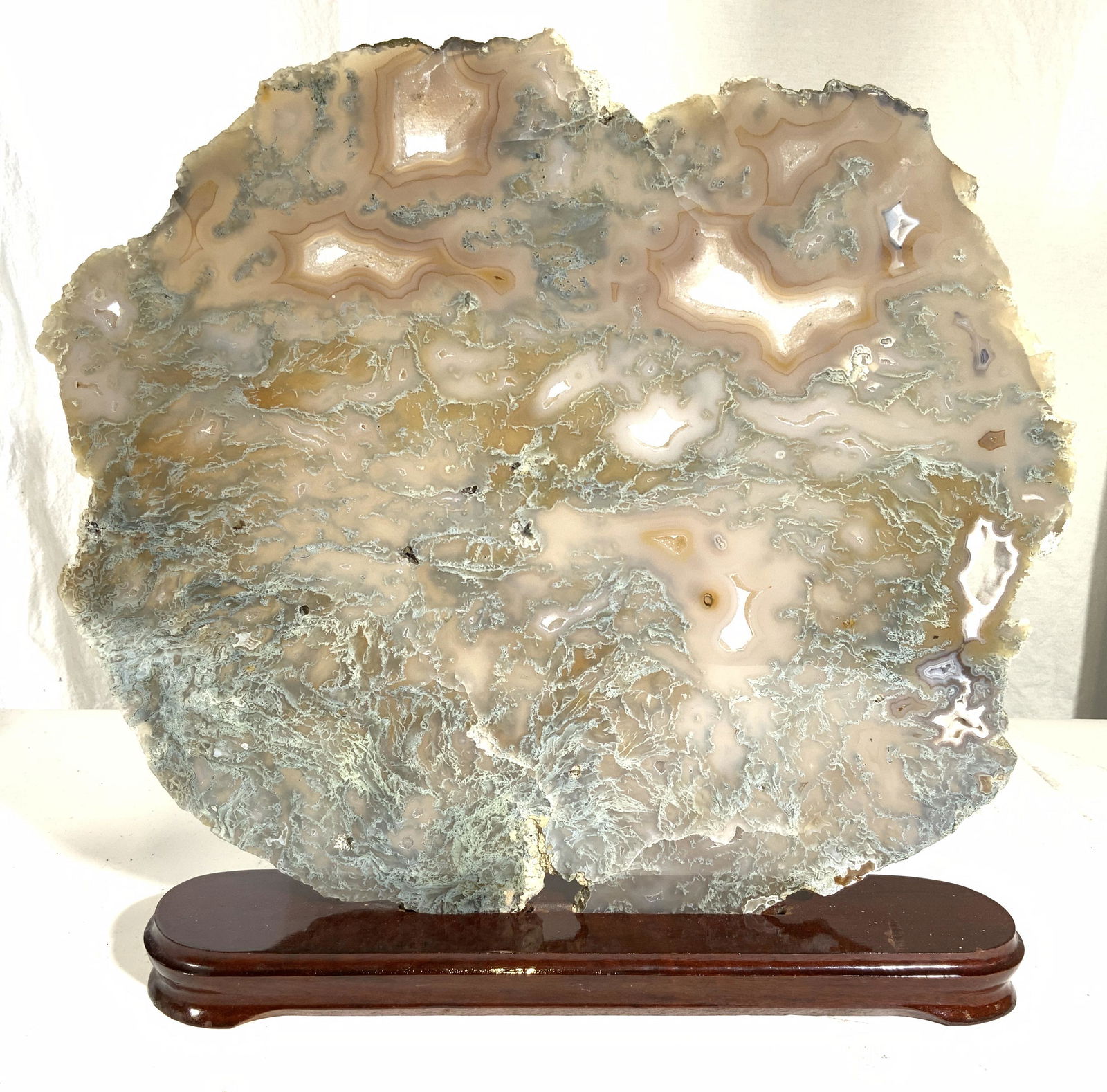 Substantial Agate Slice W Stand 15 IN H (1 of 10)