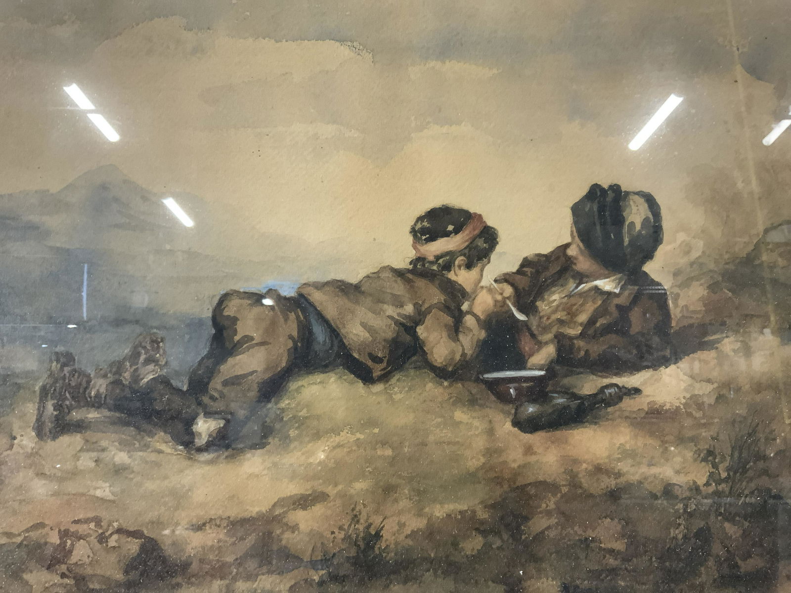 J ROUGERON Signed Watercolor Painting (1 of 9)