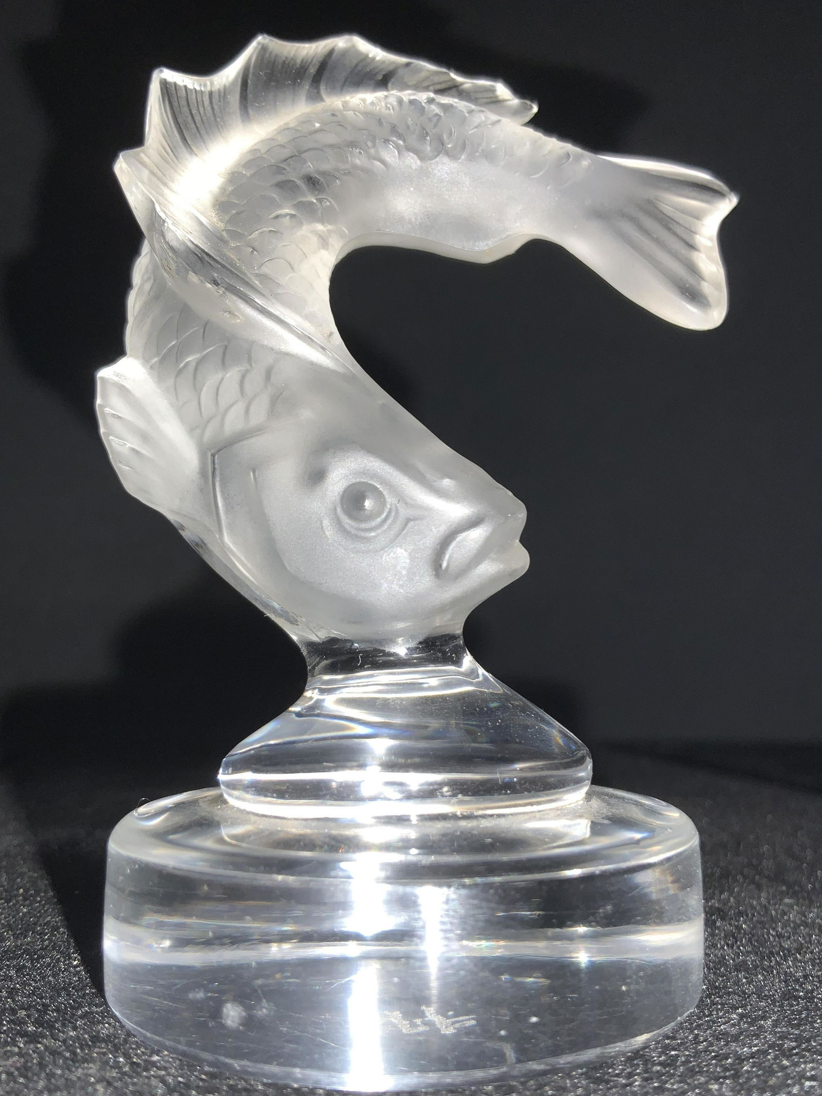 LALIQUE Signed French GOUJON KOI FISH Figural (1 of 12)