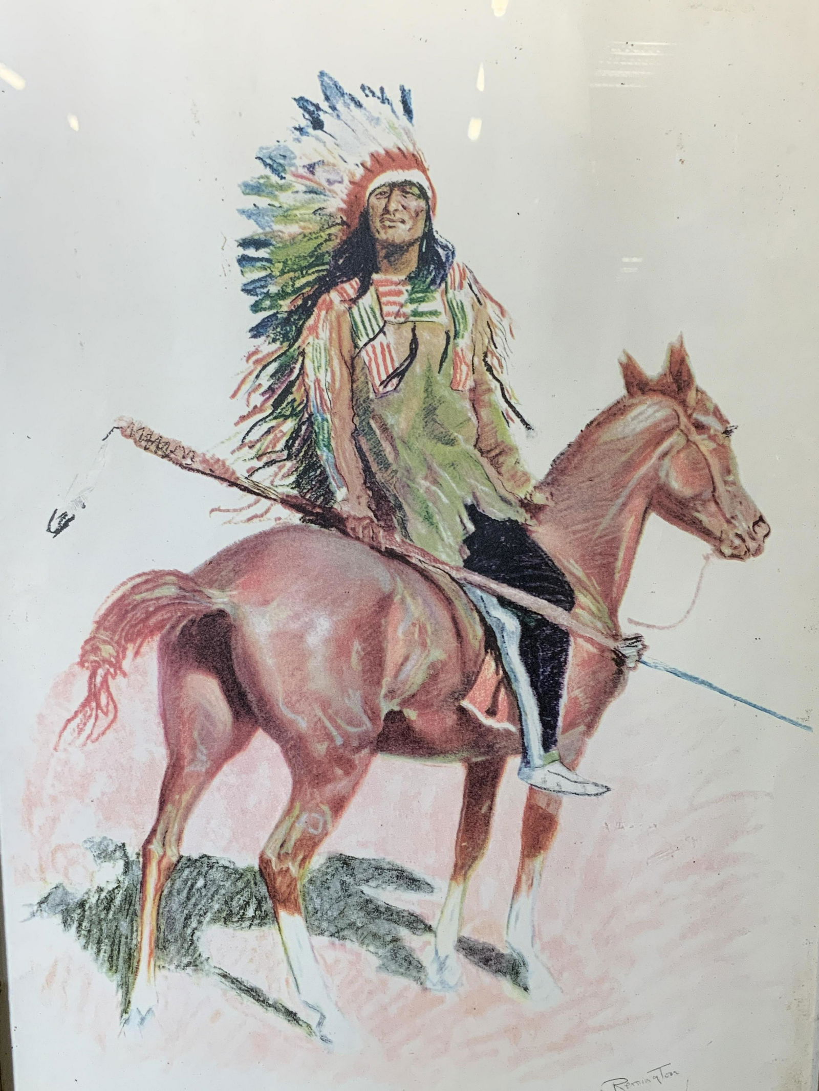 FREDERIC REMINGTON Vintage Print Signed in Plate (1 of 11)