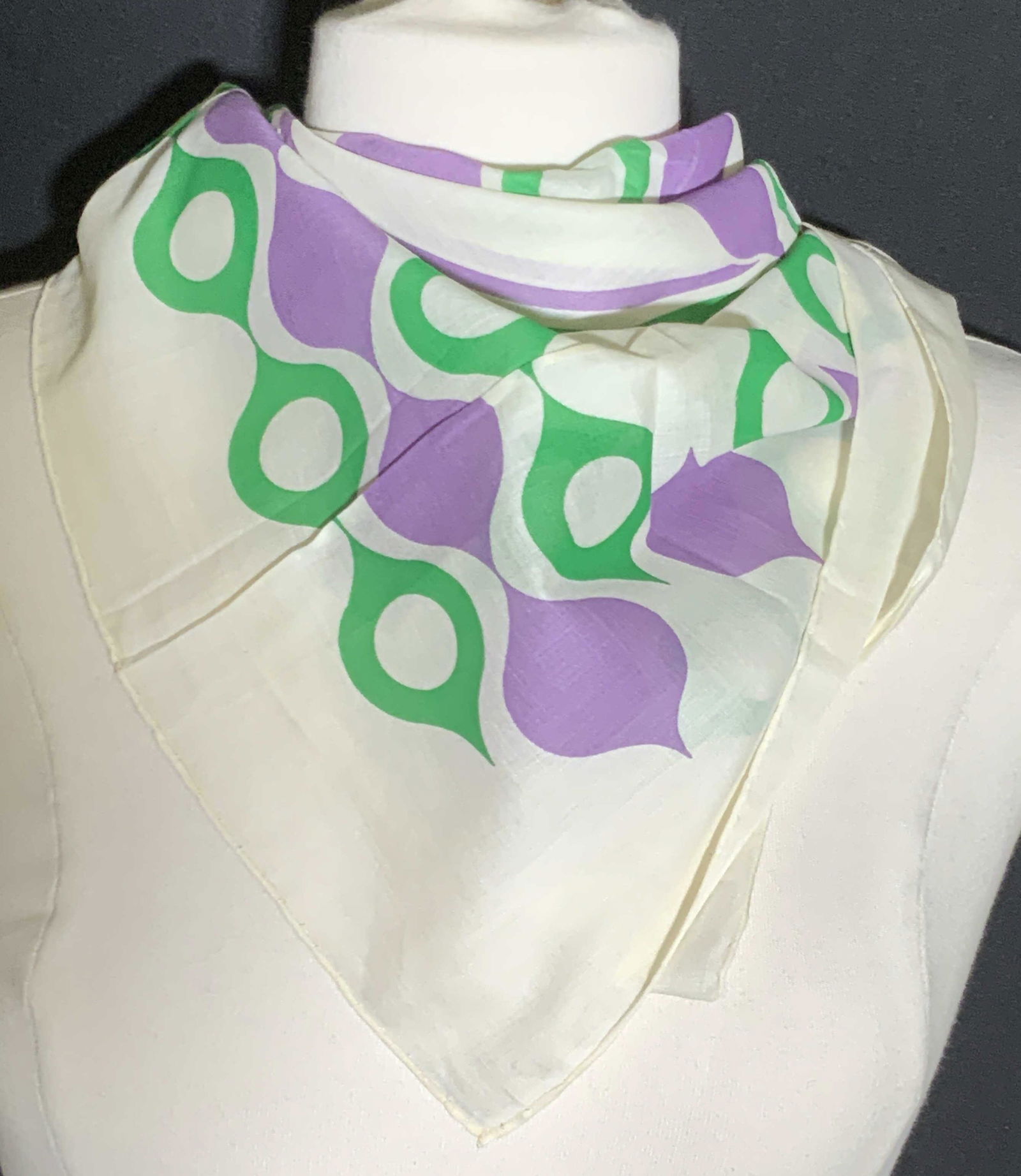 CHRISTIAN DIOR Signed Luxury Square Scarf (1 of 10)