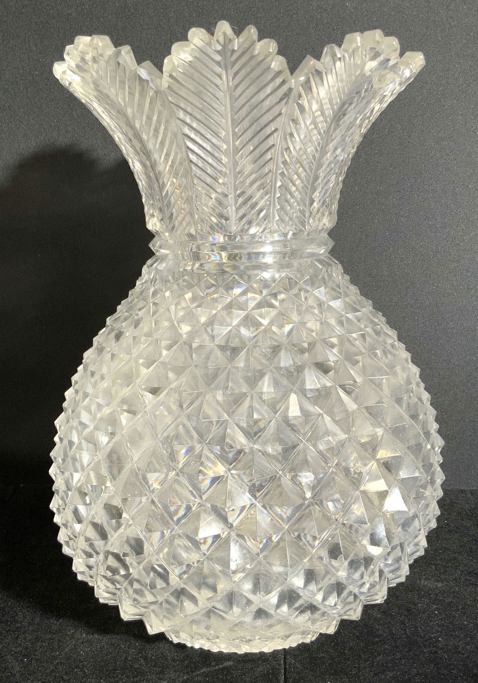 Hand Cut Crystal Pineapple Form Vessel (1 of 15)