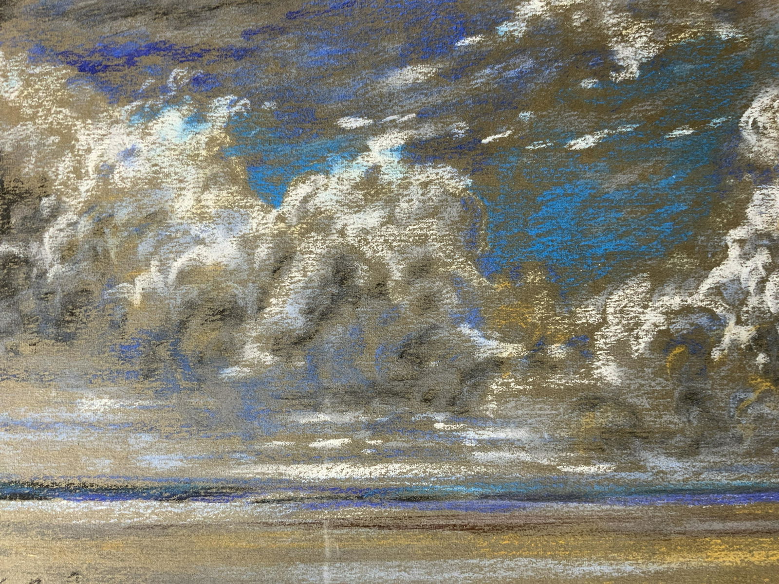 Signed Pastel Drawing Attributed to EUGENE BOUDIN (1 of 10)