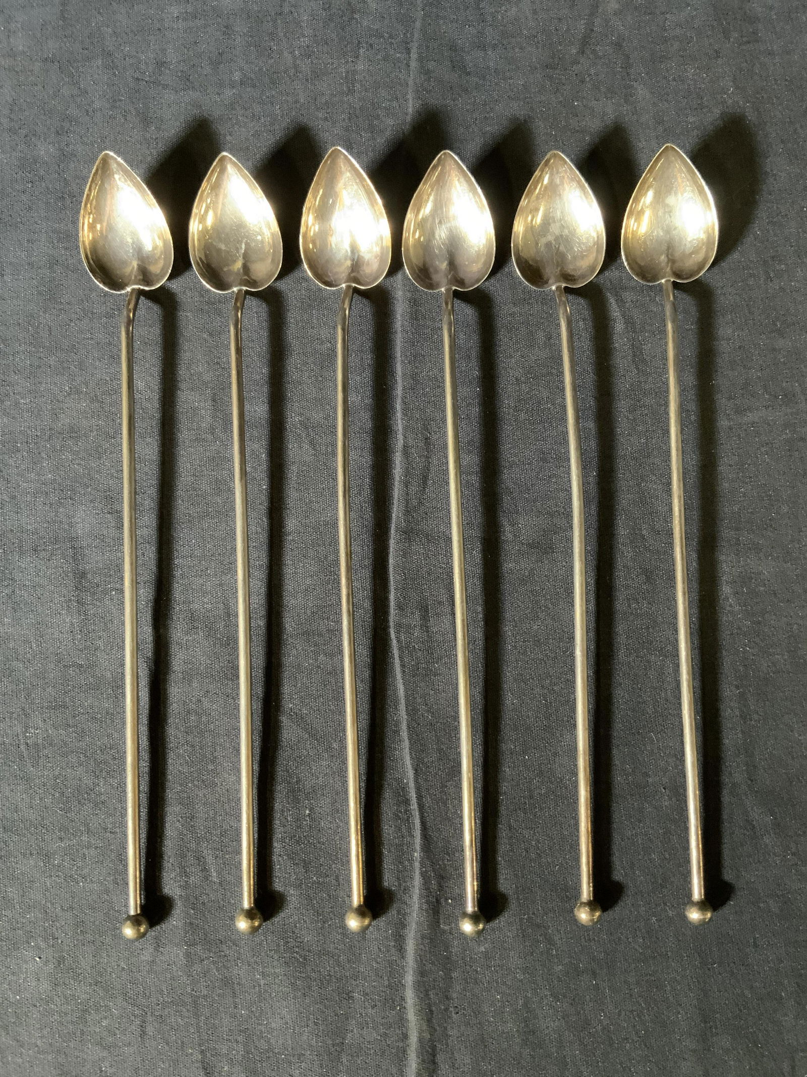 Set 6 WATSON Sterling Silver Ice Tea Spoons (1 of 7)