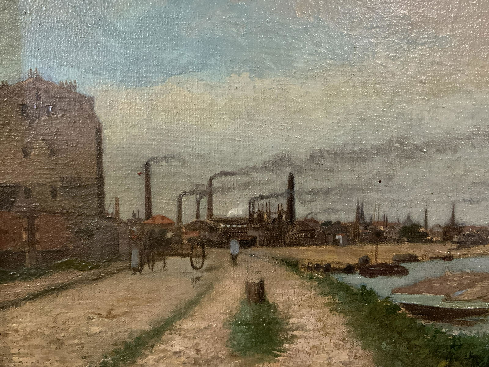 ALFRED B. COPELAND Signed Oil Siene River Paris (1 of 10)