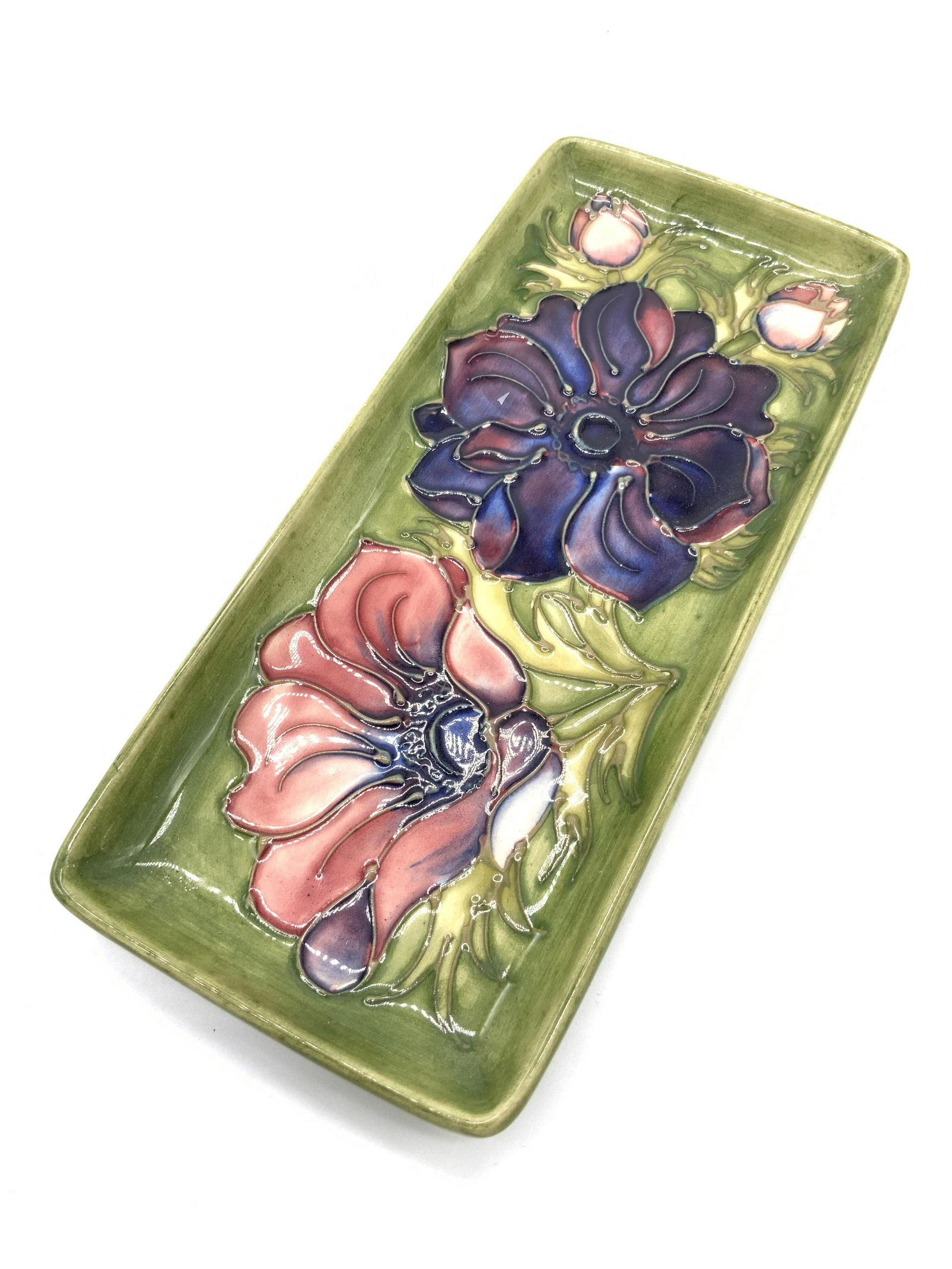 MOORCROFT English Ceramic Floral Trinket Dish (1 of 10)