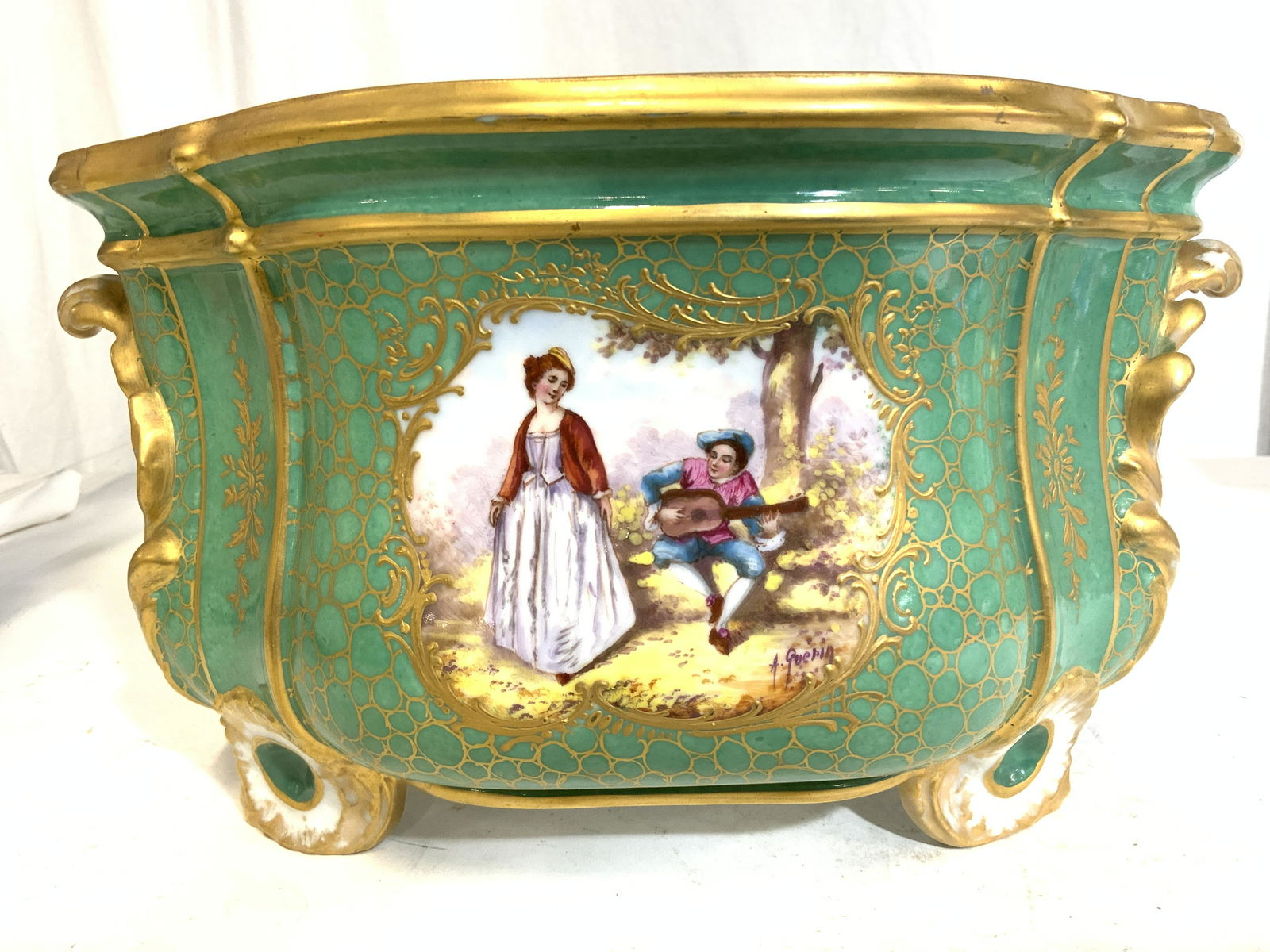 MEISSEN Pair Vintage Hand Painted Vessels (1 of 13)