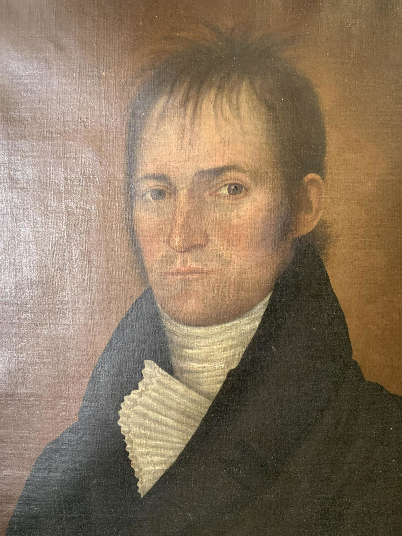 Antique EPHRAIM HART Signed Oil Painting 1809 (1 of 13)