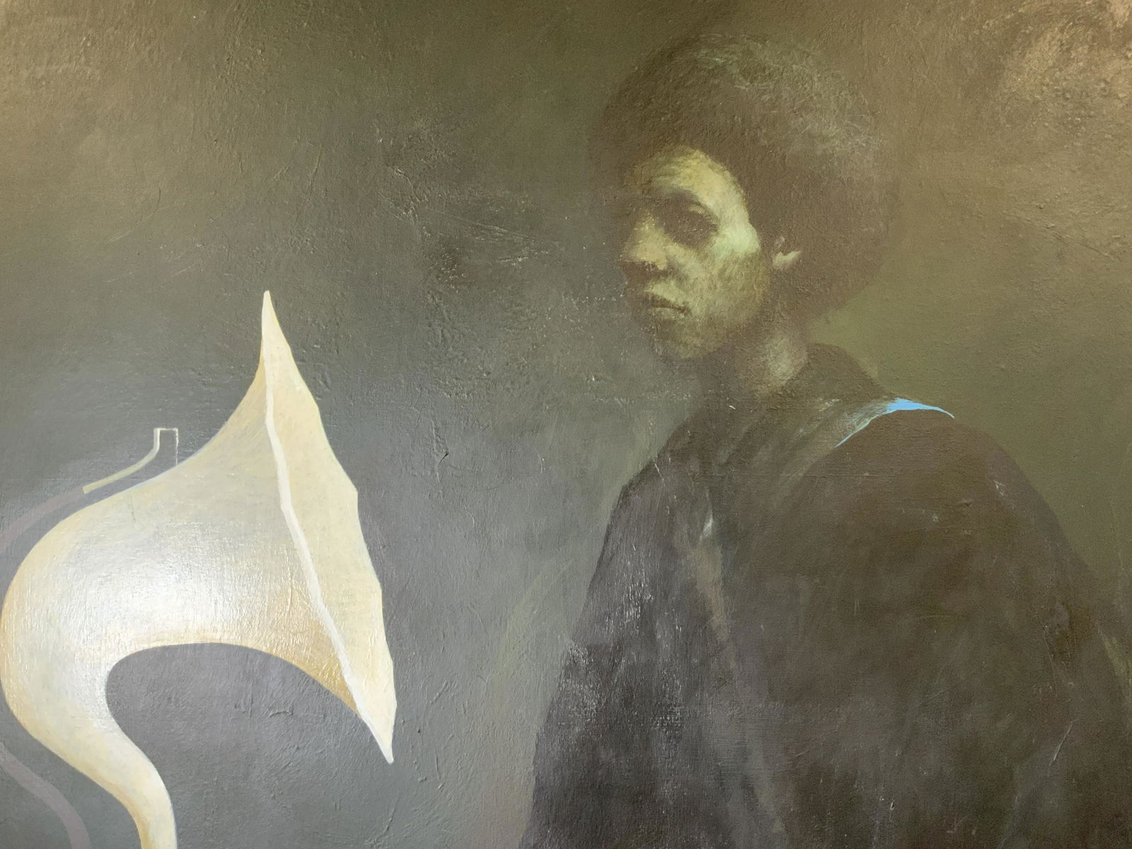 WILLIAM THOMSON Oil Painting Figure & Gramophone (1 of 11)