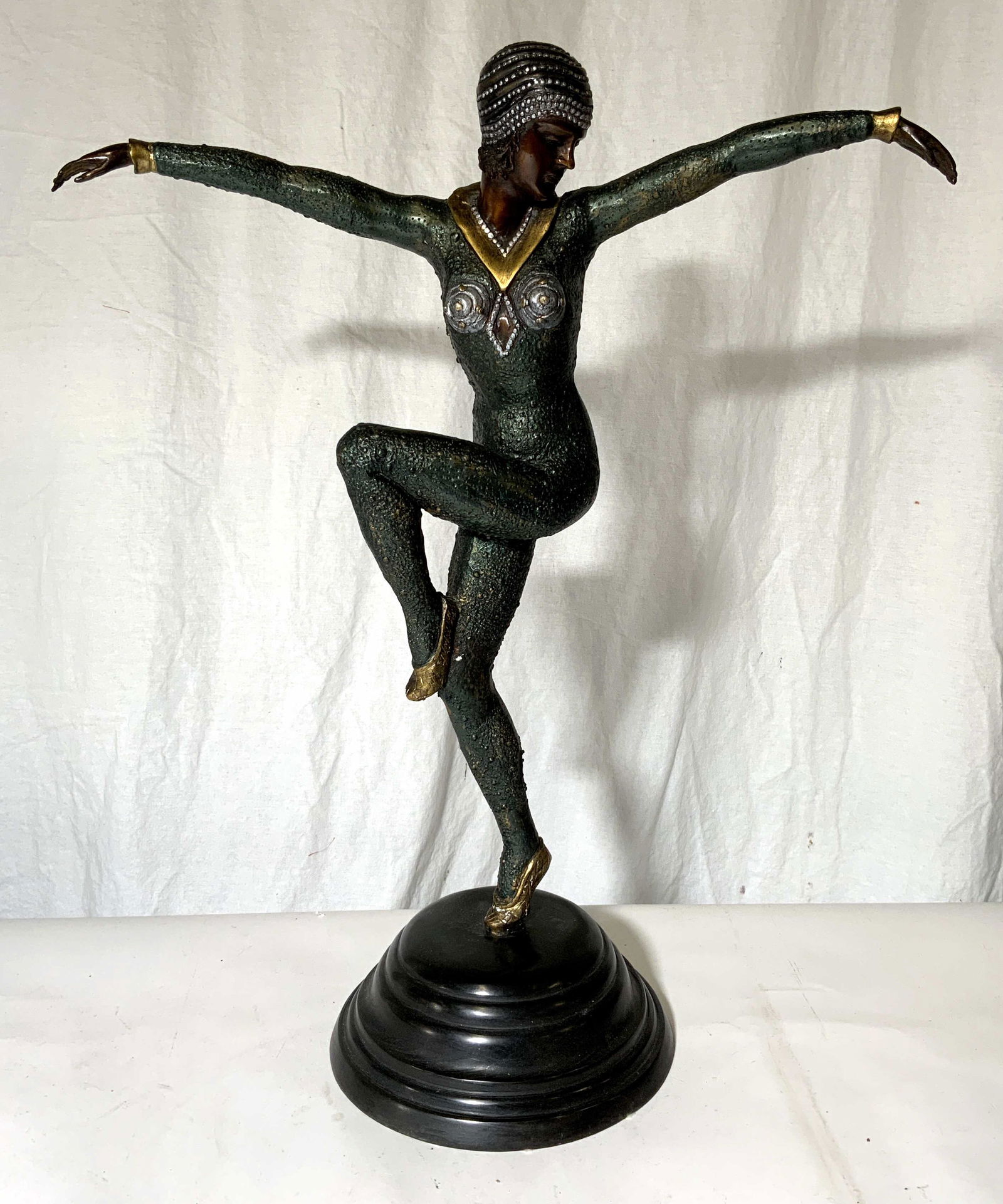 Metal Sculpture in the style of DEMETRIUS CHIPARUS (1 of 9)