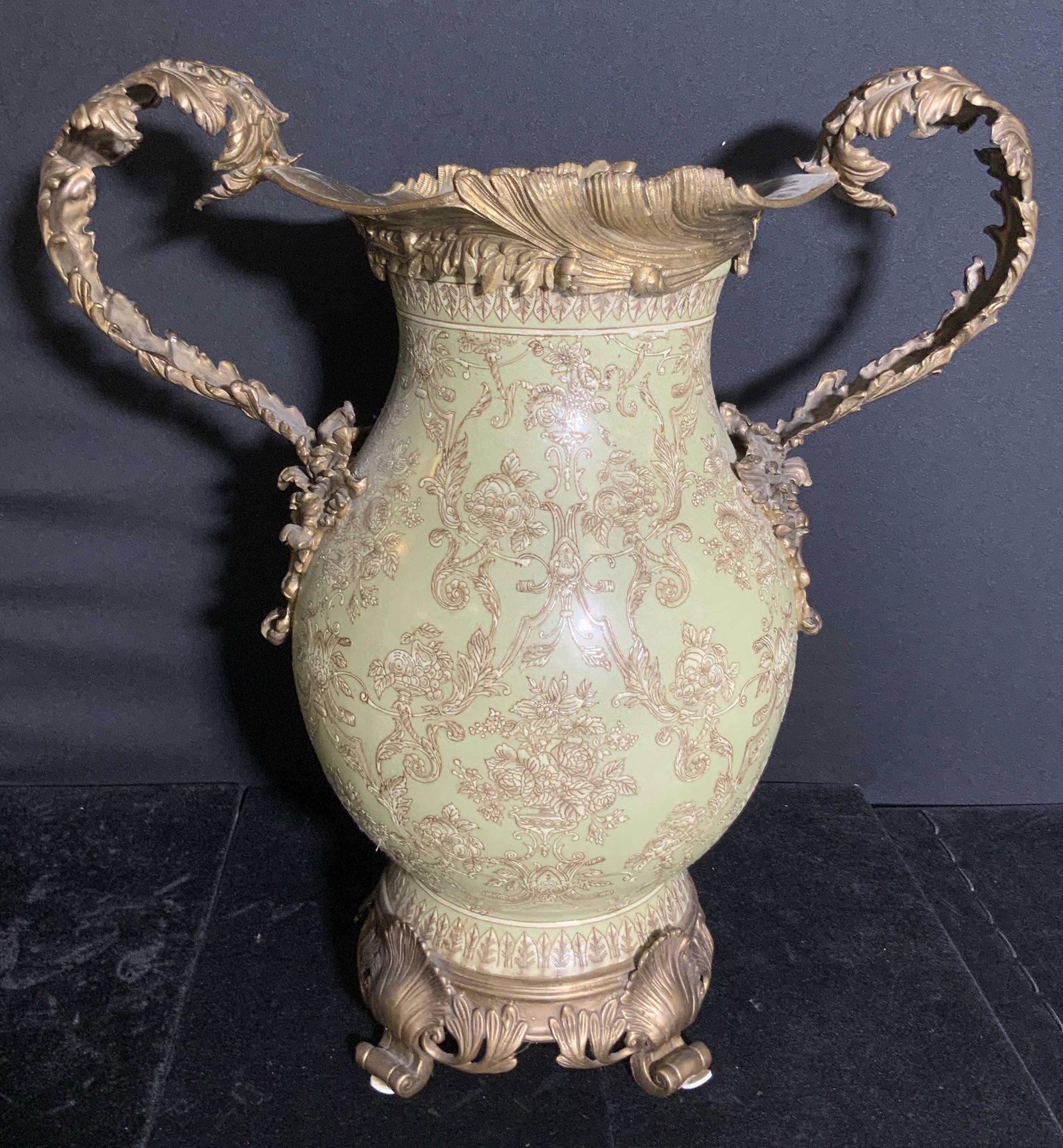 Signed Asian Porcelain Hand Painted Urn Vase (1 of 19)