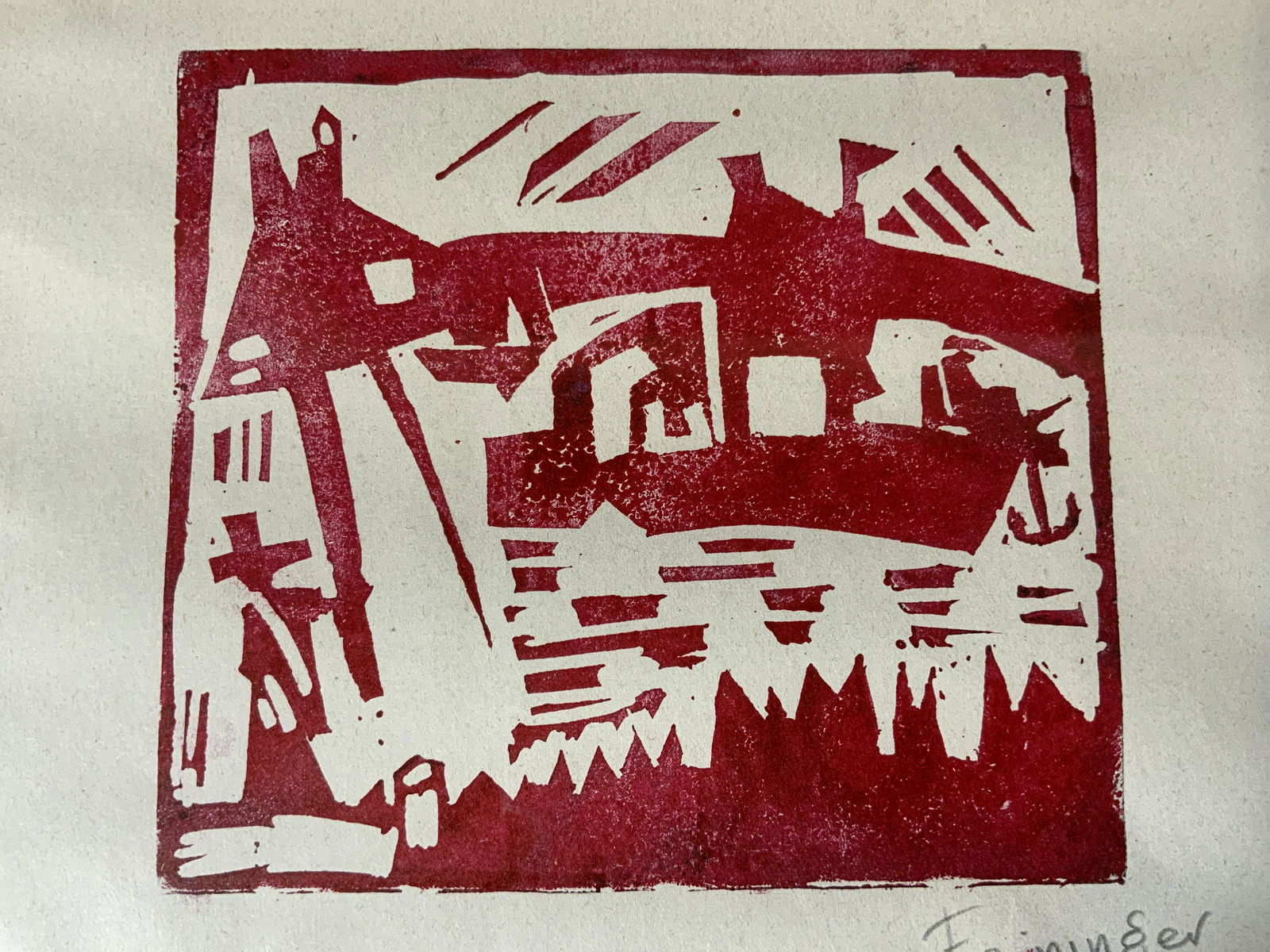 Signed Woodcut Attributed to LYONEL FEININGER (1 of 9)