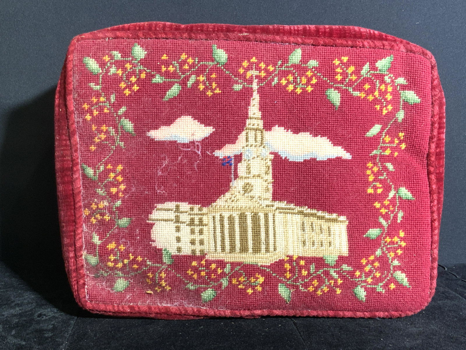 Handmade Antique Upholstered Chapel Prayer Kneeler (1 of 14)