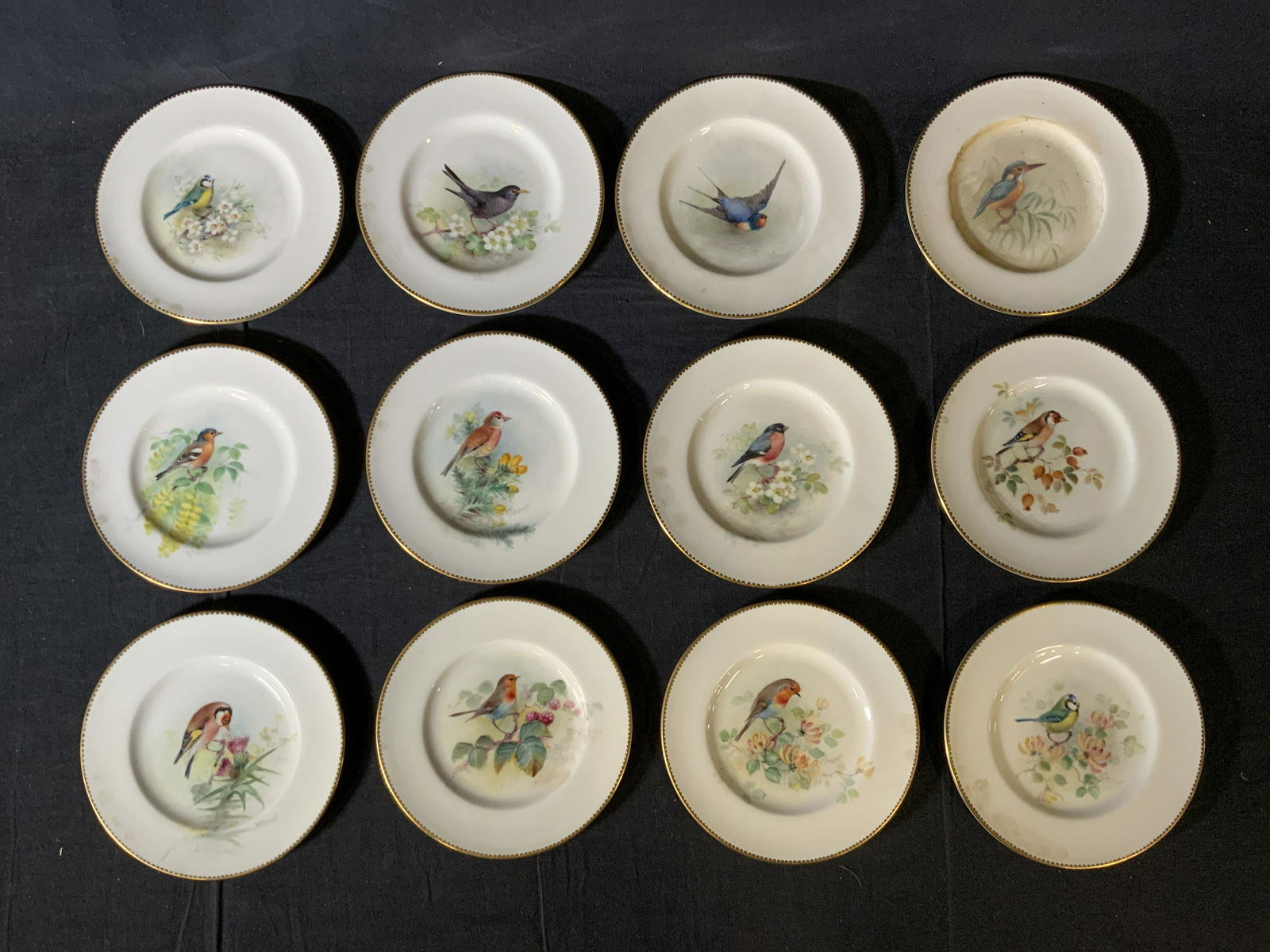 Set 12 Vintage ROYAL WORCESTER Porcelain Saucers (1 of 11)