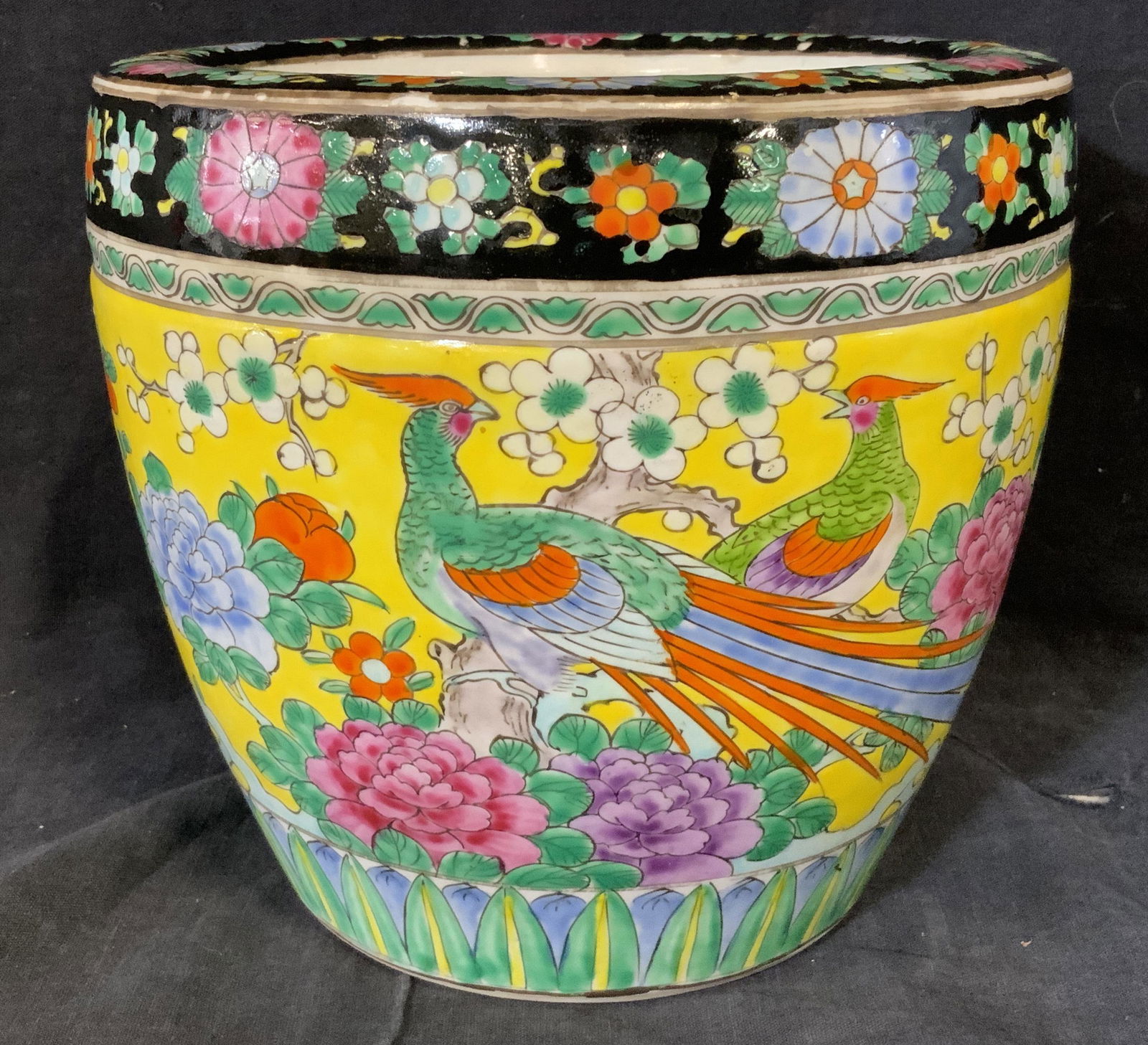 Japanese Hand Painted Porcelain Planter (1 of 9)