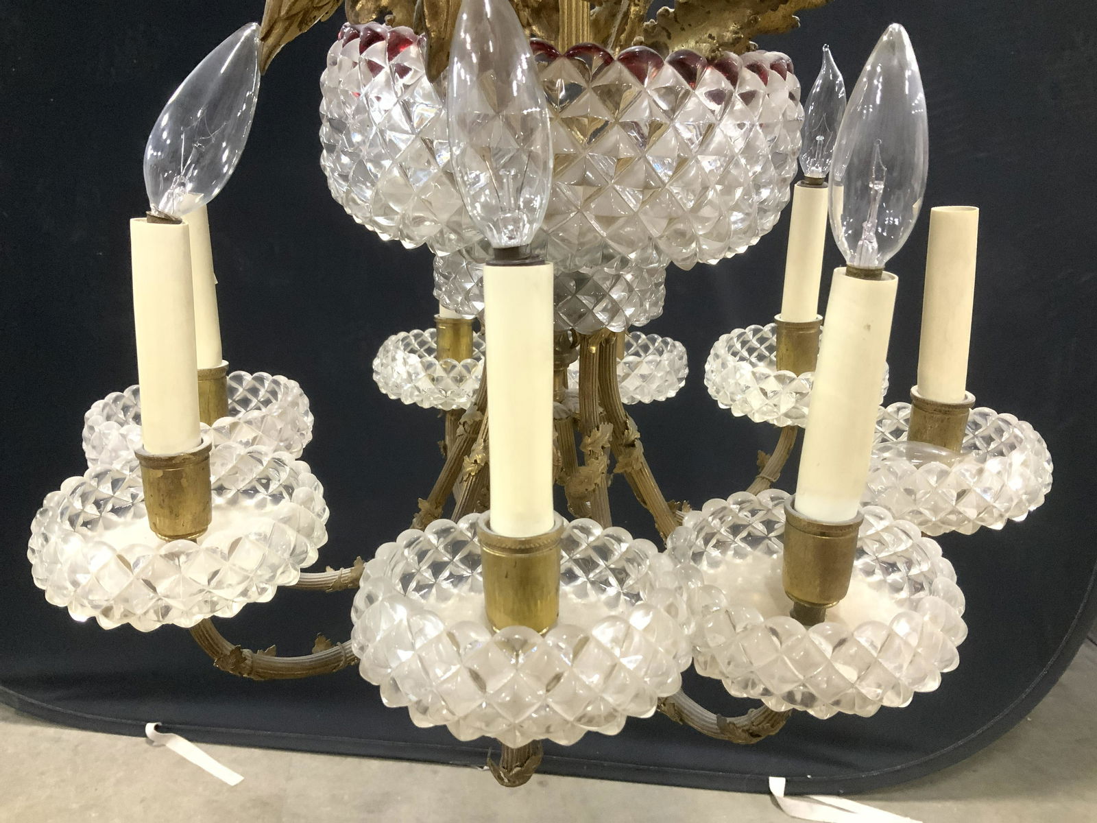 Vintage 8 Arm Brass Chandelier (1 of 10)