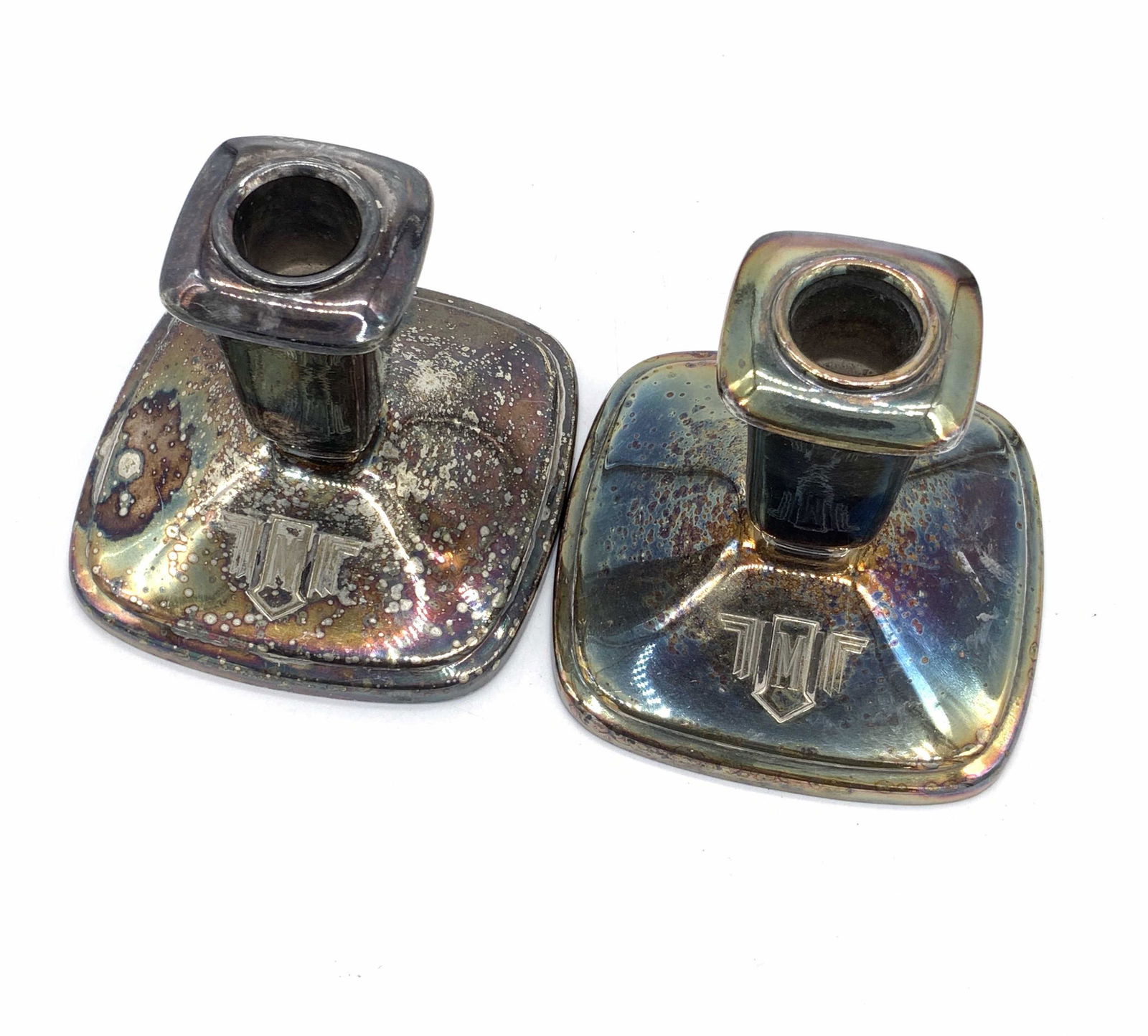 Pair Vntg NAPOLEON Holmes & Edwards Candlesticks (1 of 13)