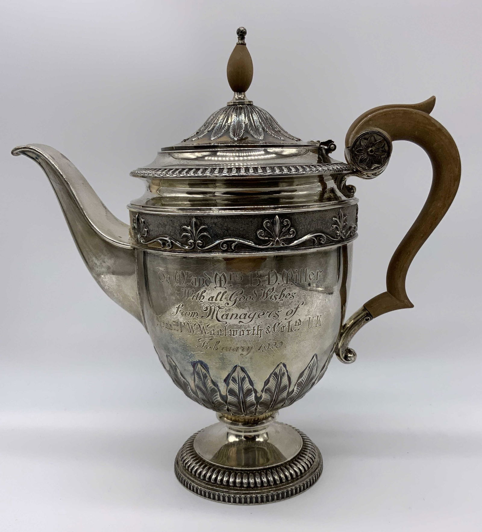 Antique JAMES DIXON & SONS Sterling Coffee Pot (1 of 10)