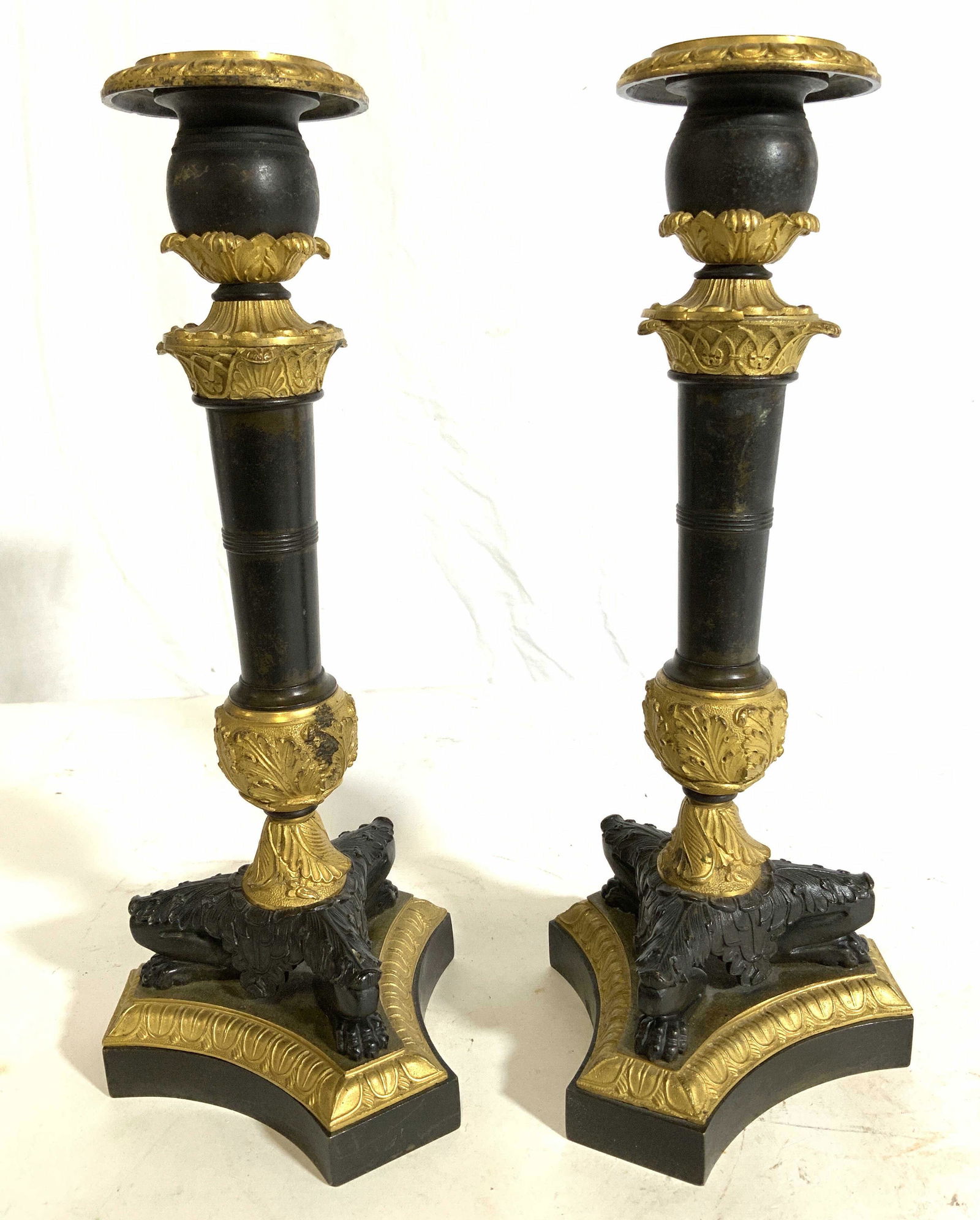 Pr 19th Century Empire Style Candlesticks (1 of 10)