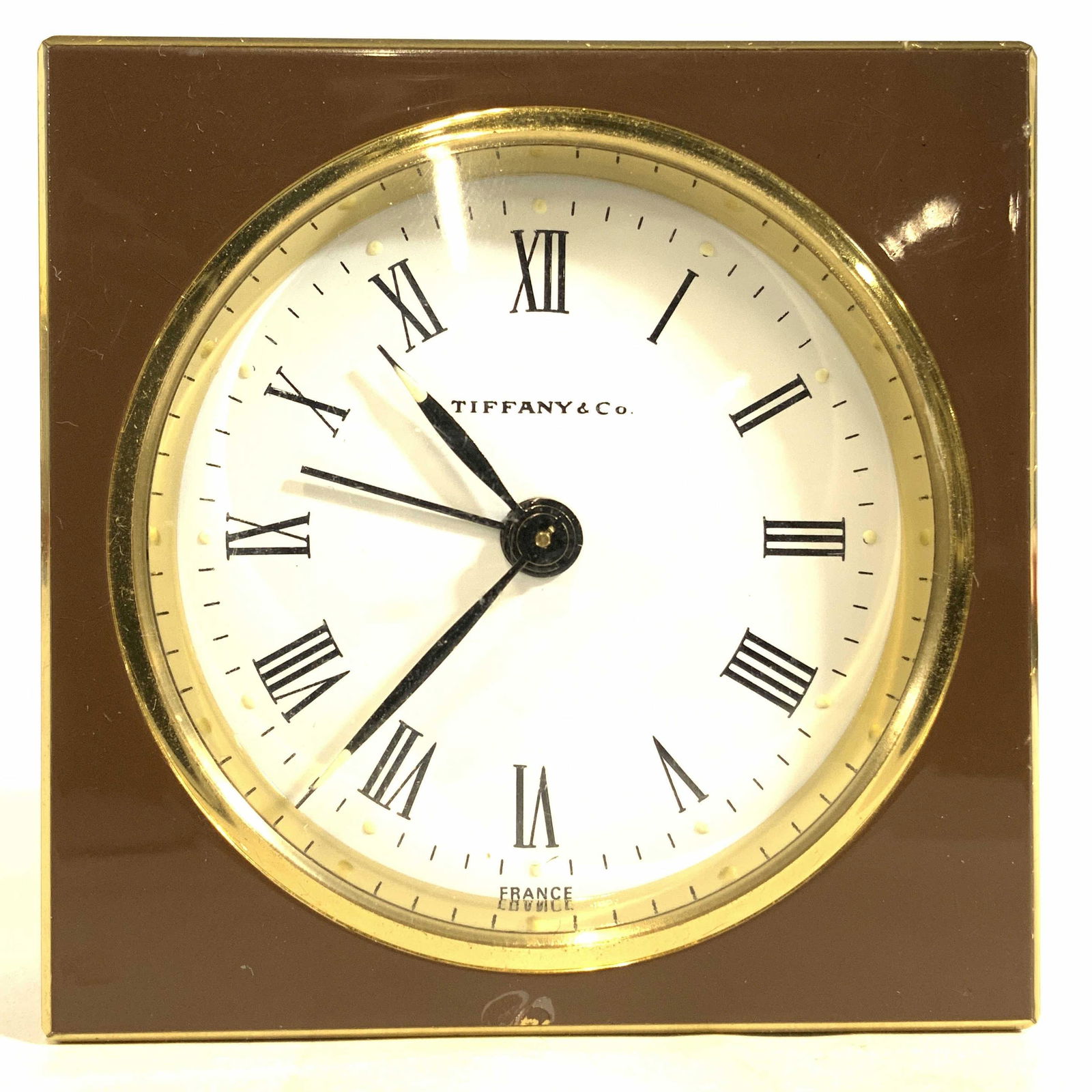 TIFFANY & CO Brass Desk Clock (1 of 10)