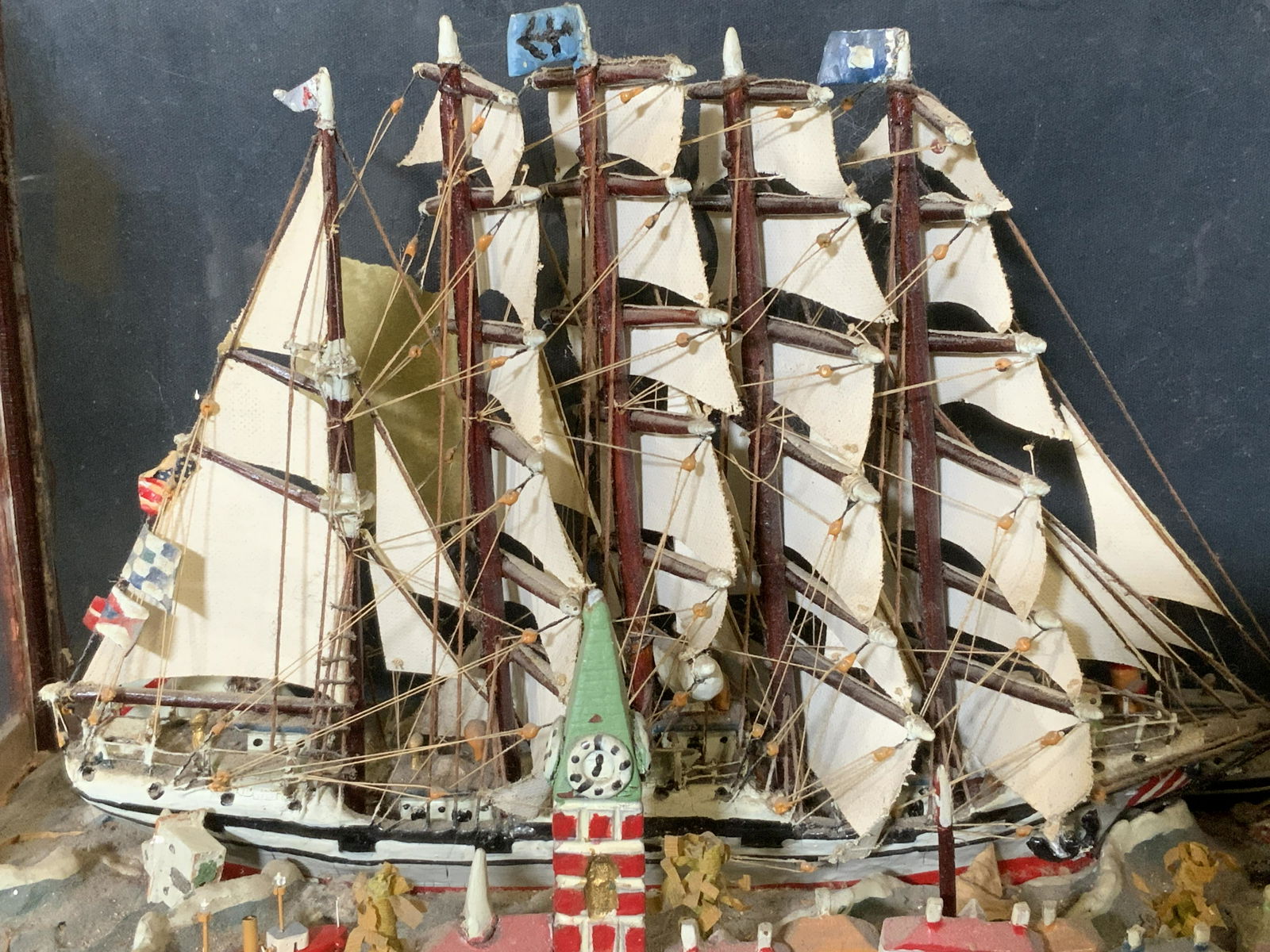 Vintage Hand Made Model Ship (1 of 8)