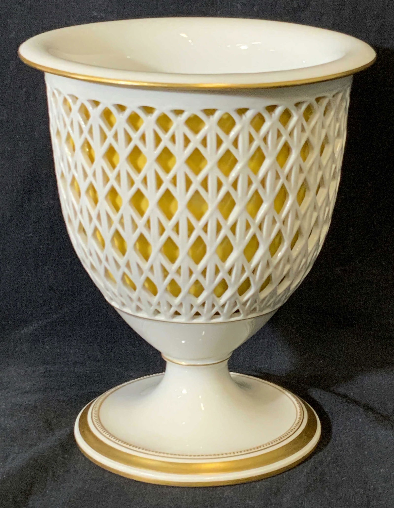 KPM Signed & Numbered Pierced Porcelain Vase (1 of 13)