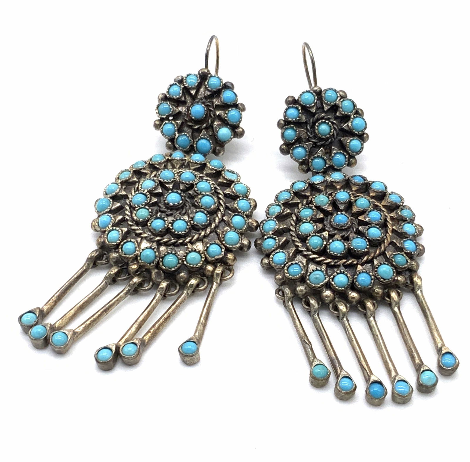 Southwestern Turquoise Style Dangle Drop Earrings (1 of 10)