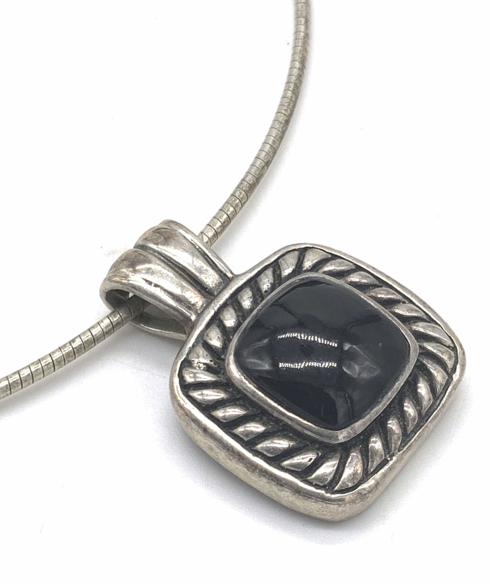 David Yurman Style Sterling Silver Necklace (1 of 10)