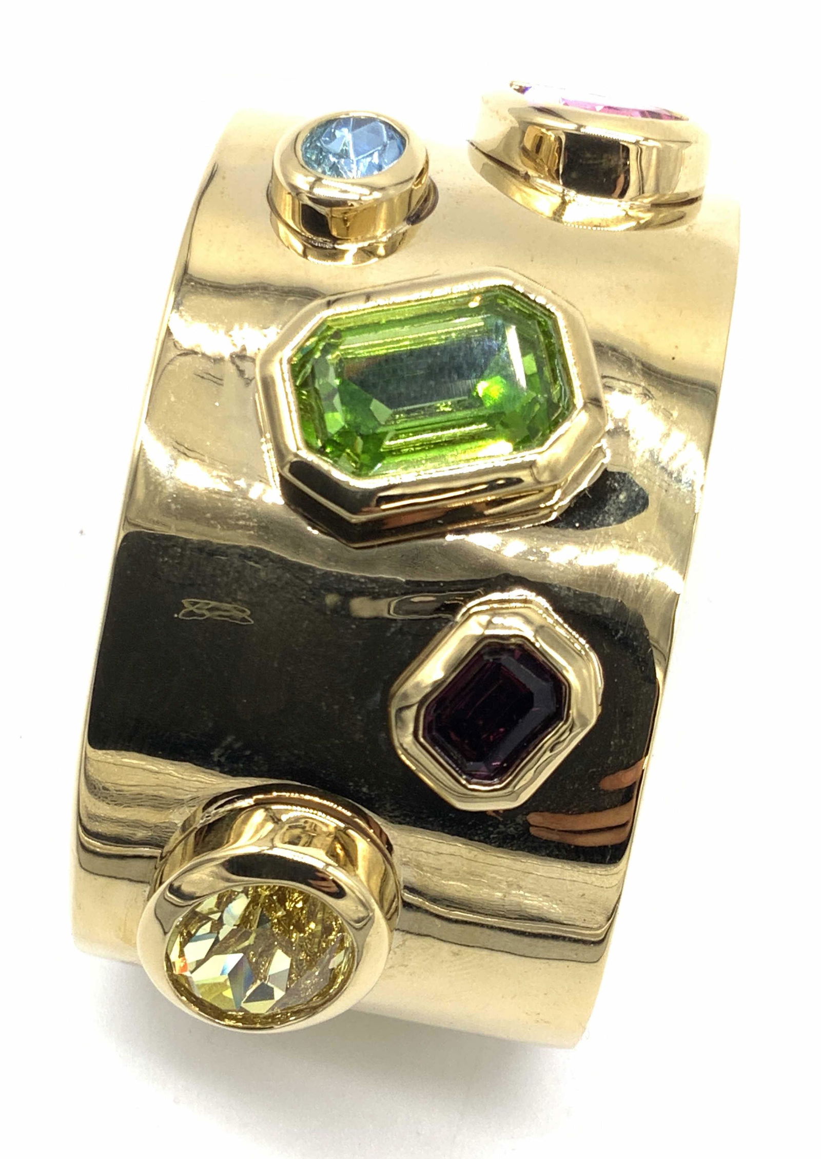 LANDAU Signed Crystal Statement Bracelet, Jewelry (1 of 14)