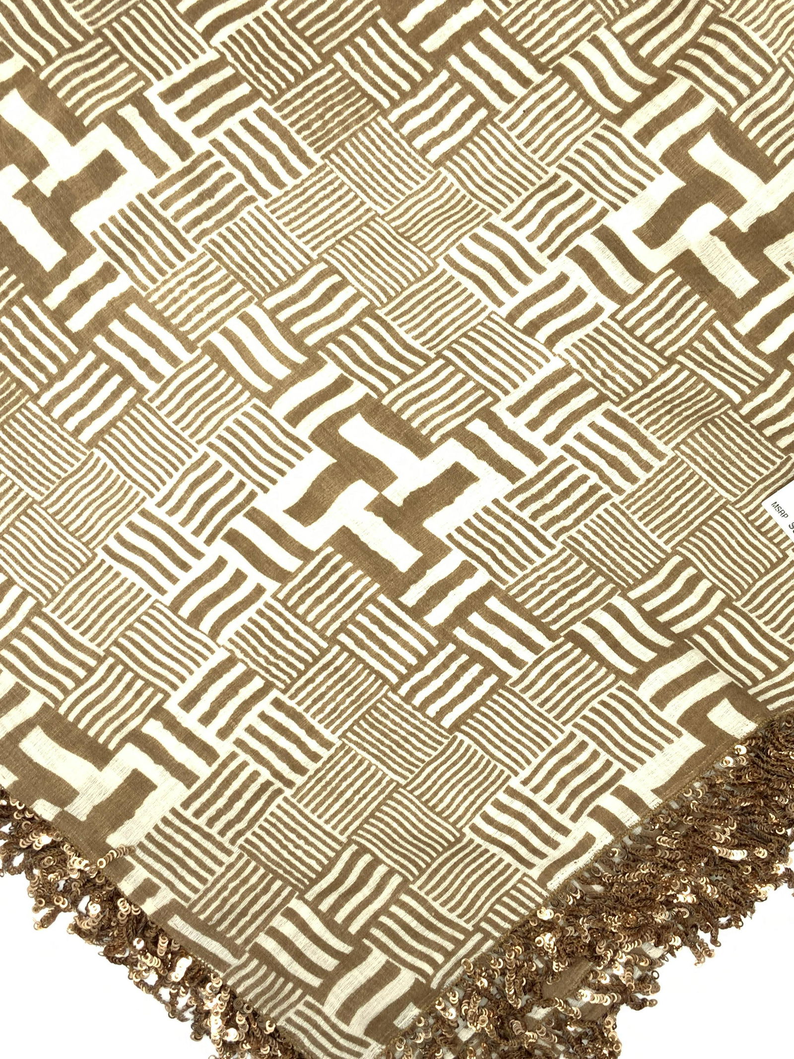 Handmade CASHMERE & SILK BAJRA Shawl, Org Tag (1 of 11)