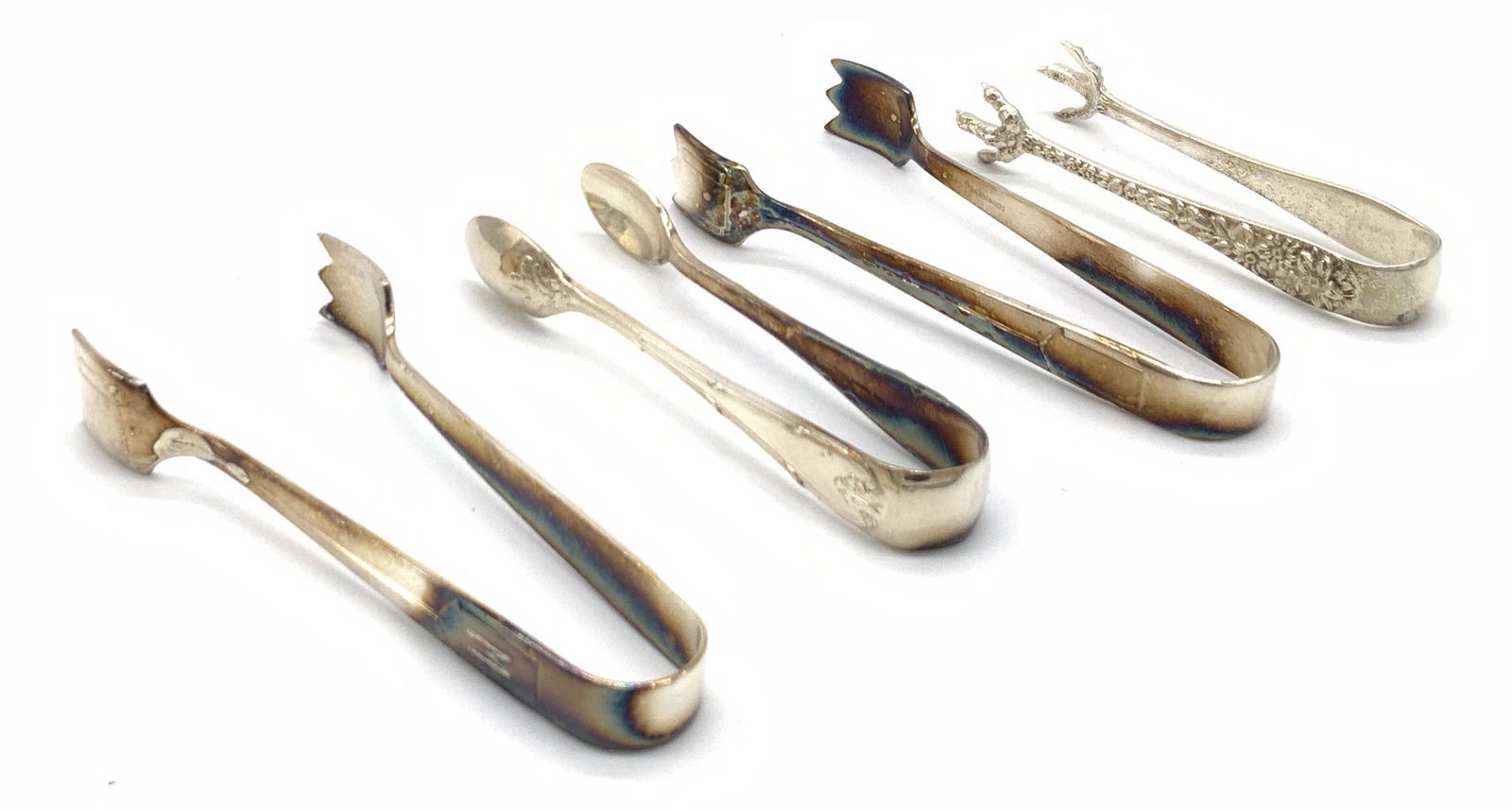 4pc STERLING SILVER & Silver Plated Sugar Tongs (1 of 11)