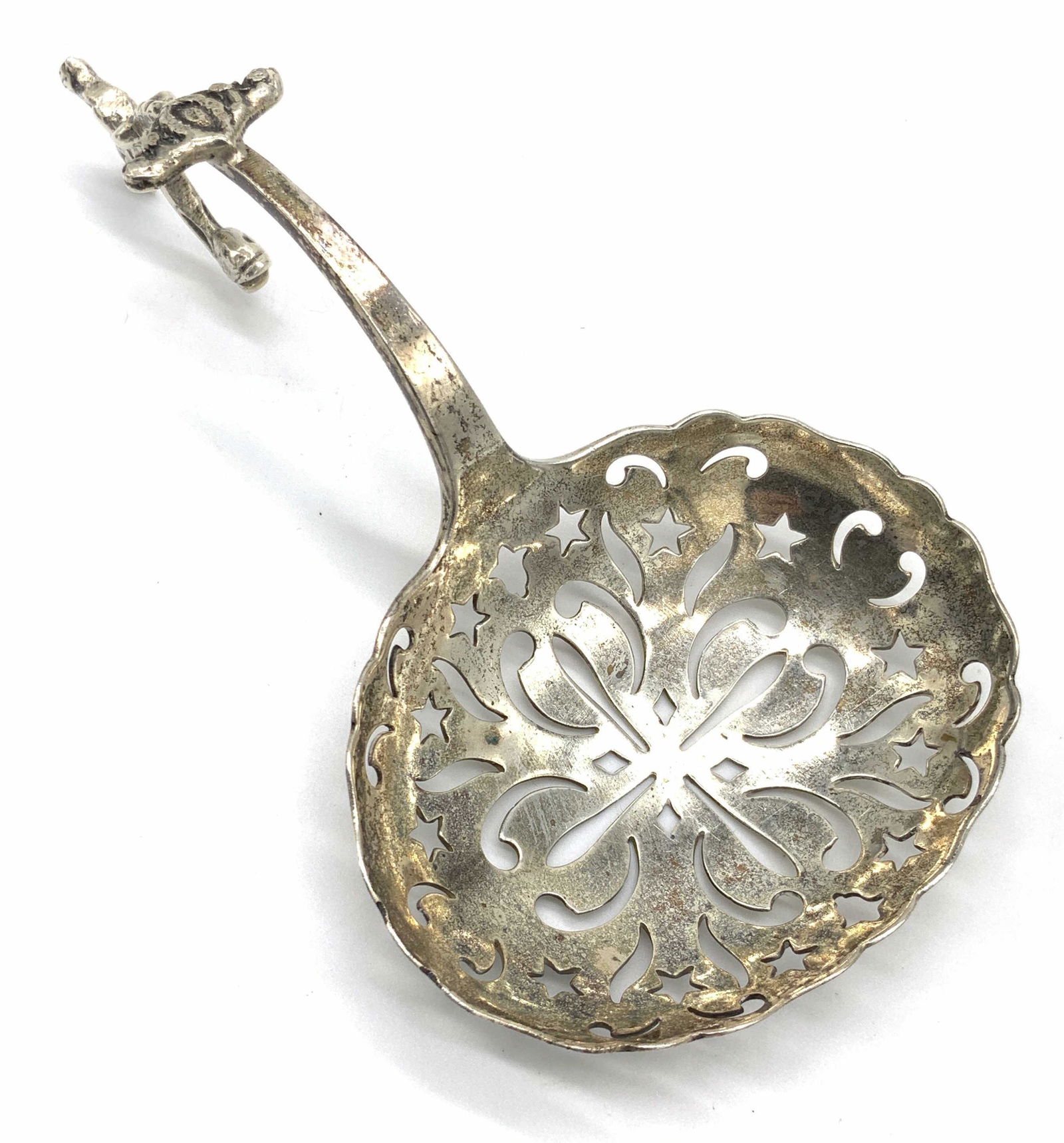 FINE STERLING SILVER Slotted Specialty Spoon (1 of 11)