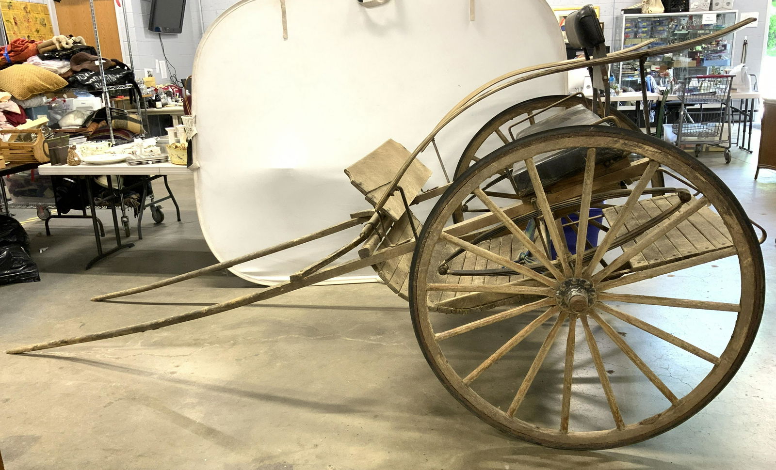 Antique Wooden & Metal Horse Carriage (1 of 12)