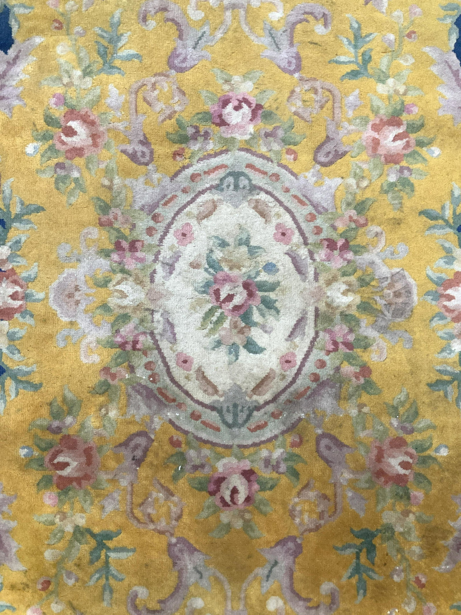 Vintage Handmade Chinese Art Deco Wool Rug (1 of 7)