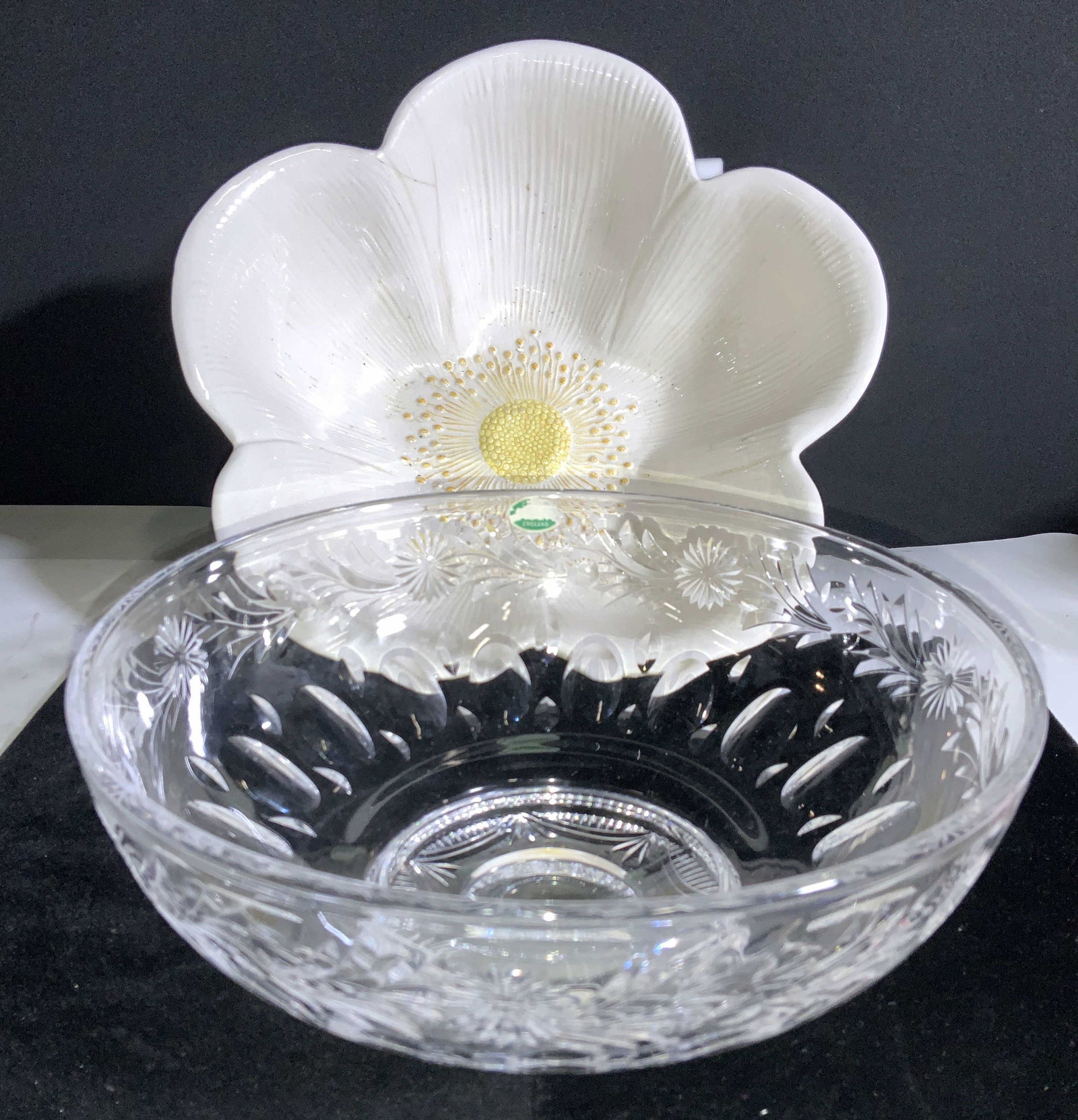 Lot2 Italian Ceramic & STUART Crystal Bowl England (1 of 10)