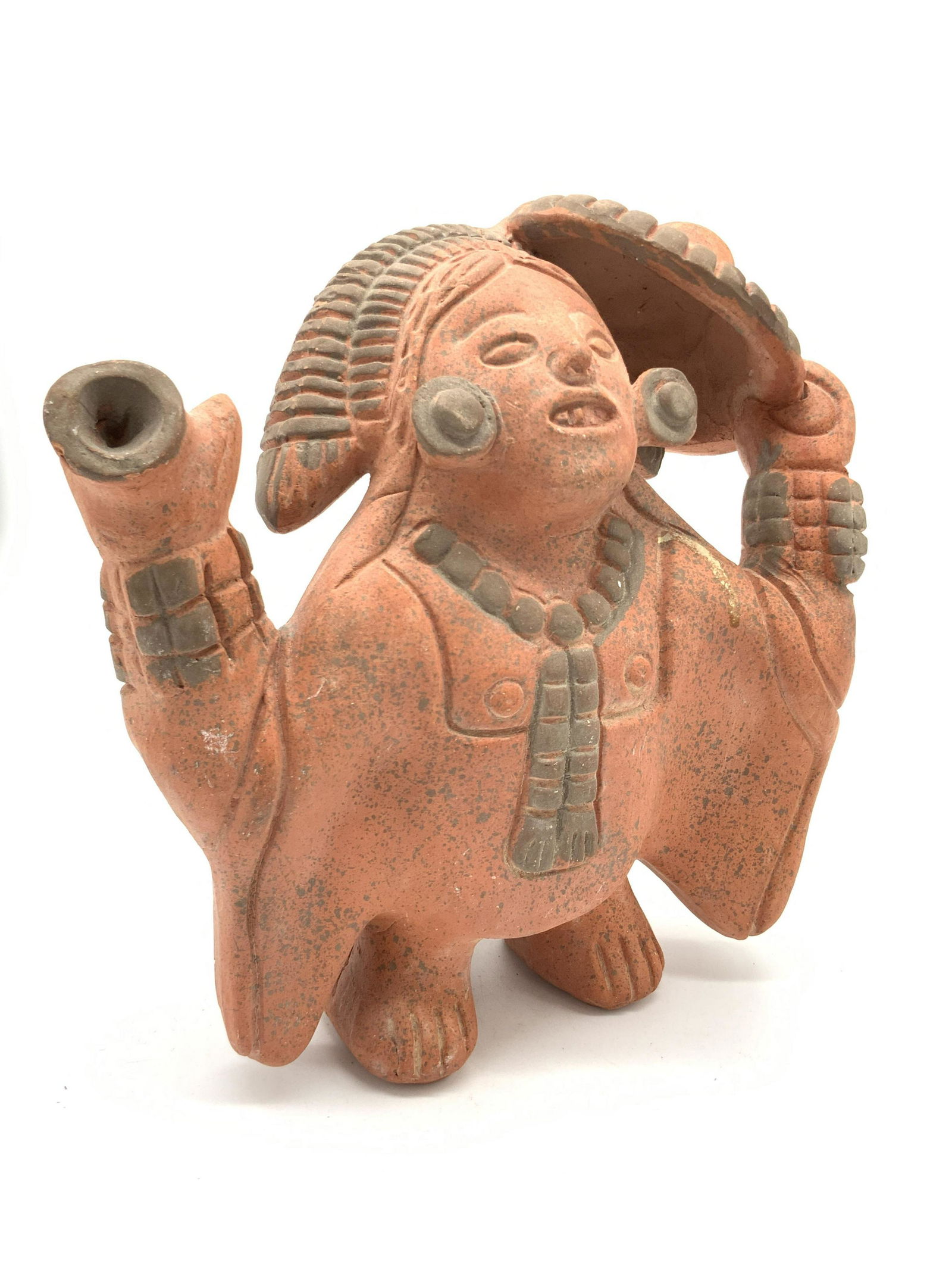 Ceramic Aztec Style Statue (1 of 7)