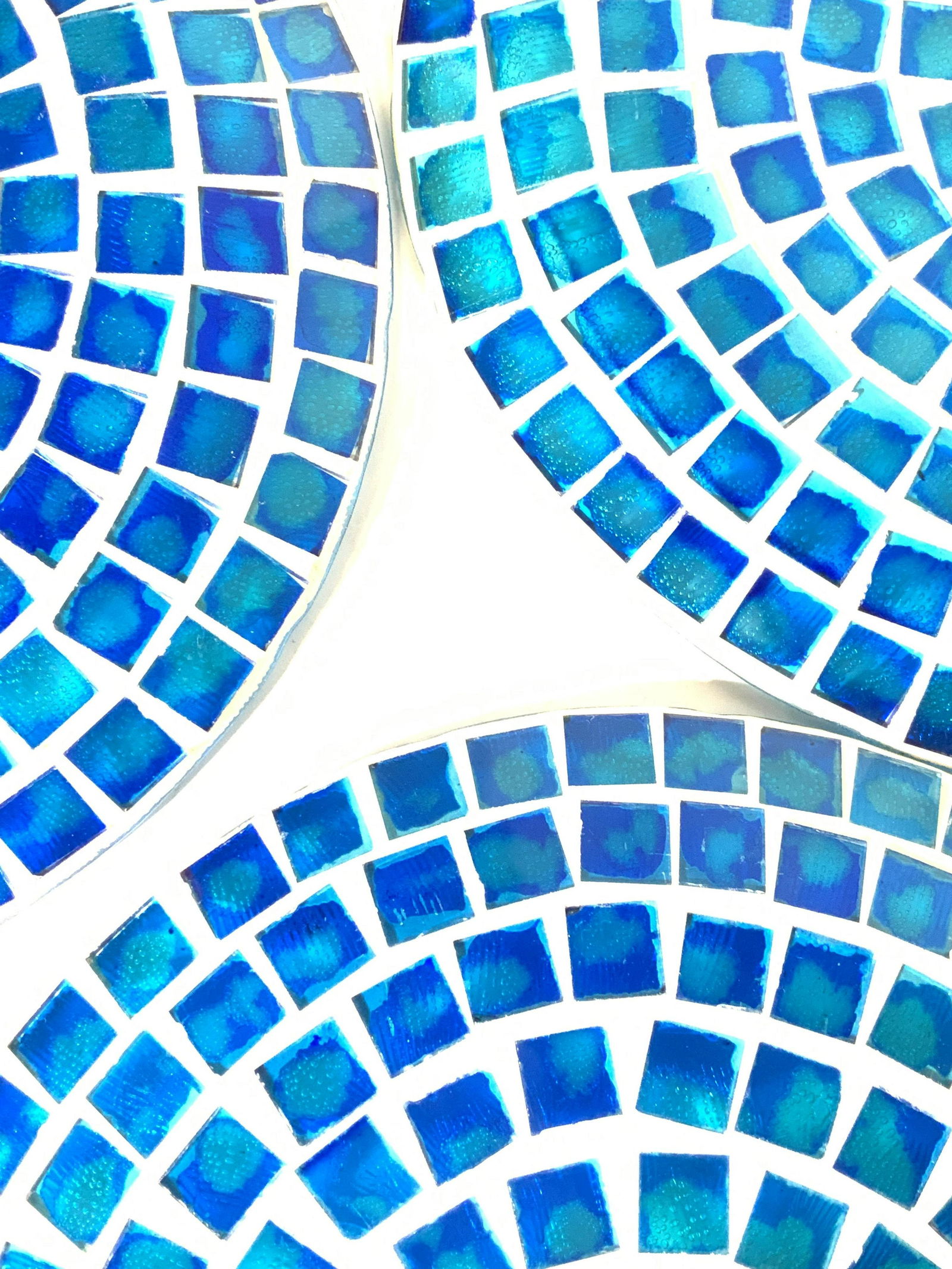 Set 5 Lrg Blue Glass Mosaic & Clay Plates (1 of 10)