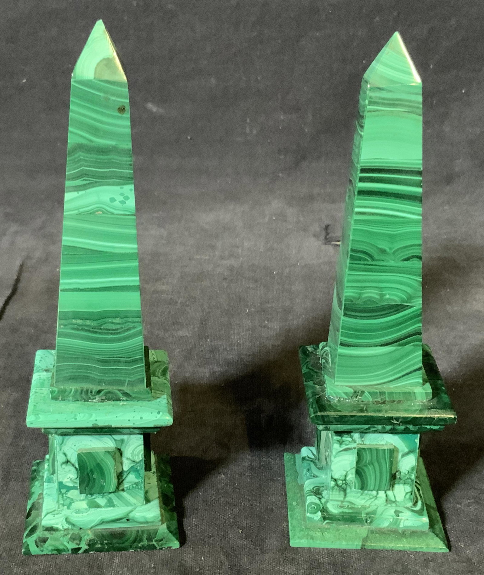 Pair Malachite Obelisks (1 of 6)