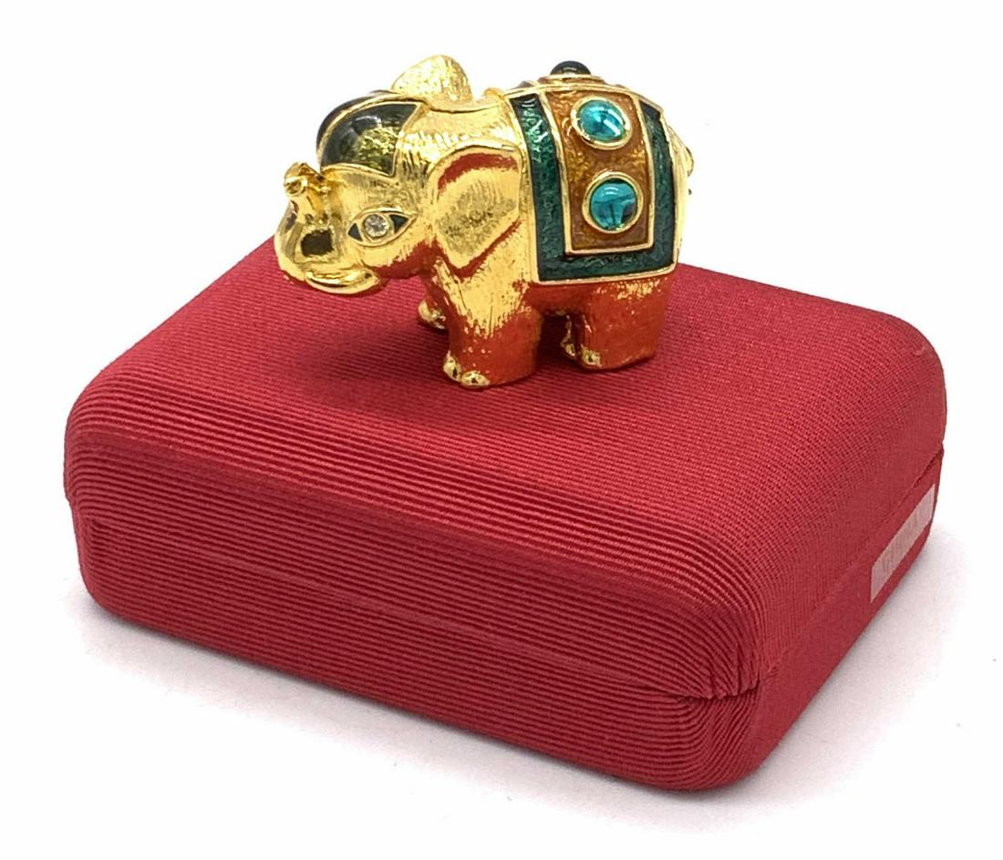 Boxed ROMAN Metal Elephant Form Keepsake Box (1 of 10)