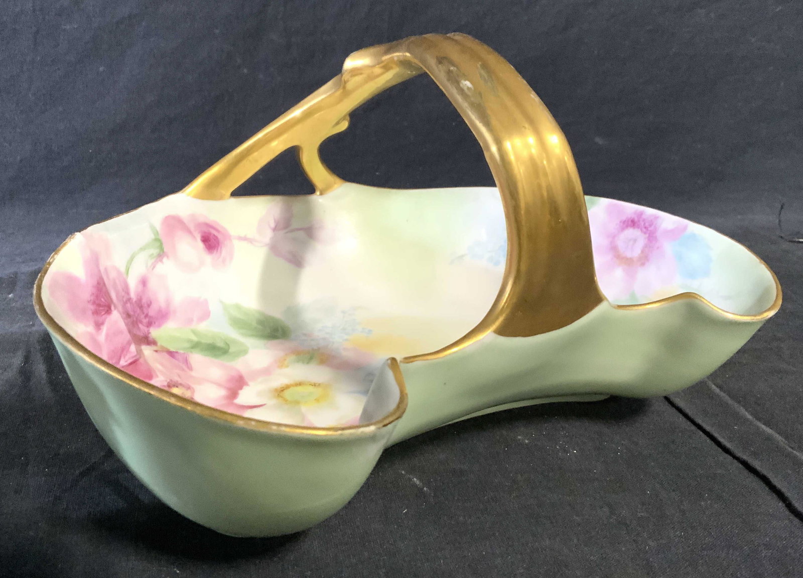 T&V LIMOGES FRANCE Porcelain Basket (1 of 8)