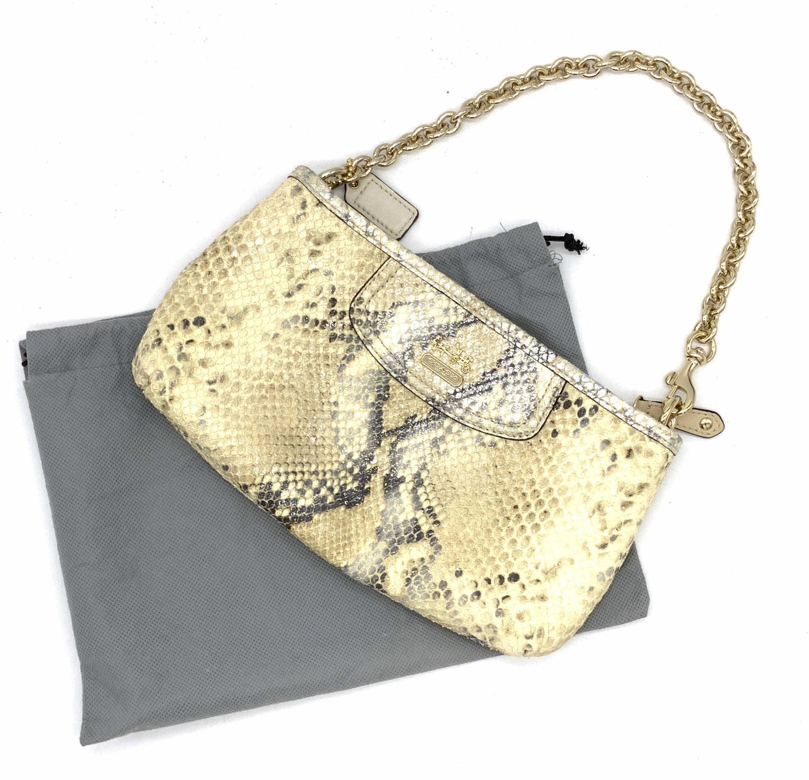 COACH Leather Python Style Handbag, W Dust Bag (1 of 11)