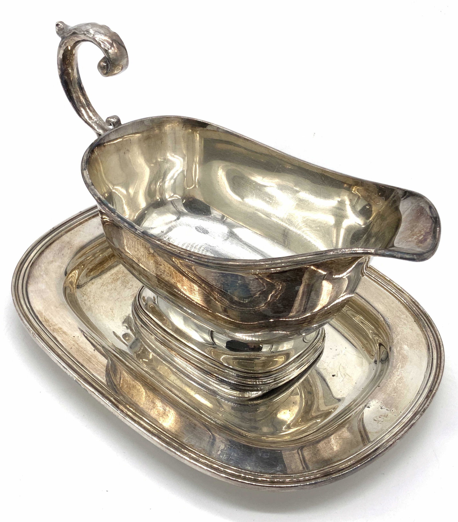 SHEFFIELD SILVER CO. Silver Plated Pourer & Plate (1 of 10)